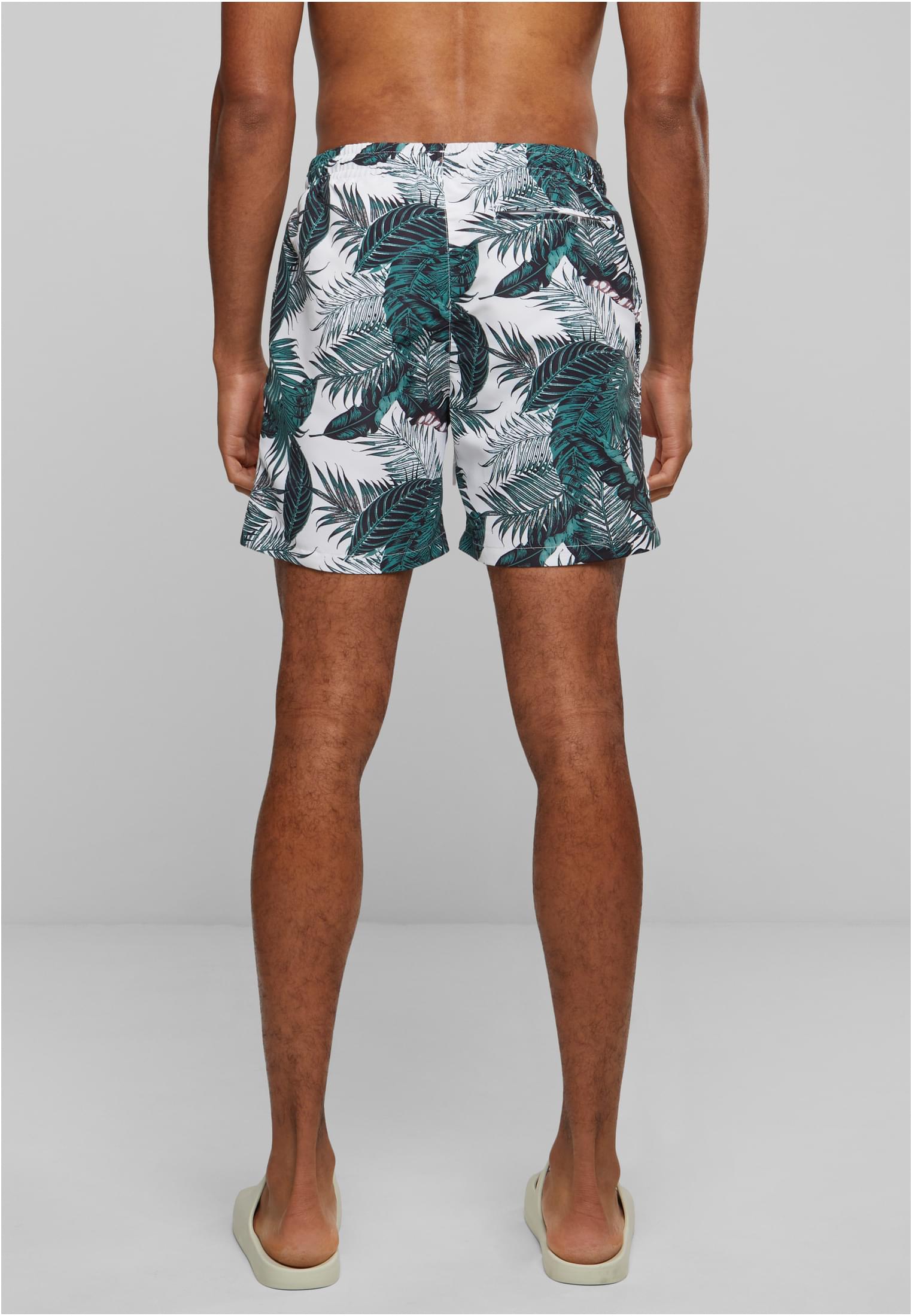 Urban Classics Pantaloncini Pattern�Swim palm leaves
