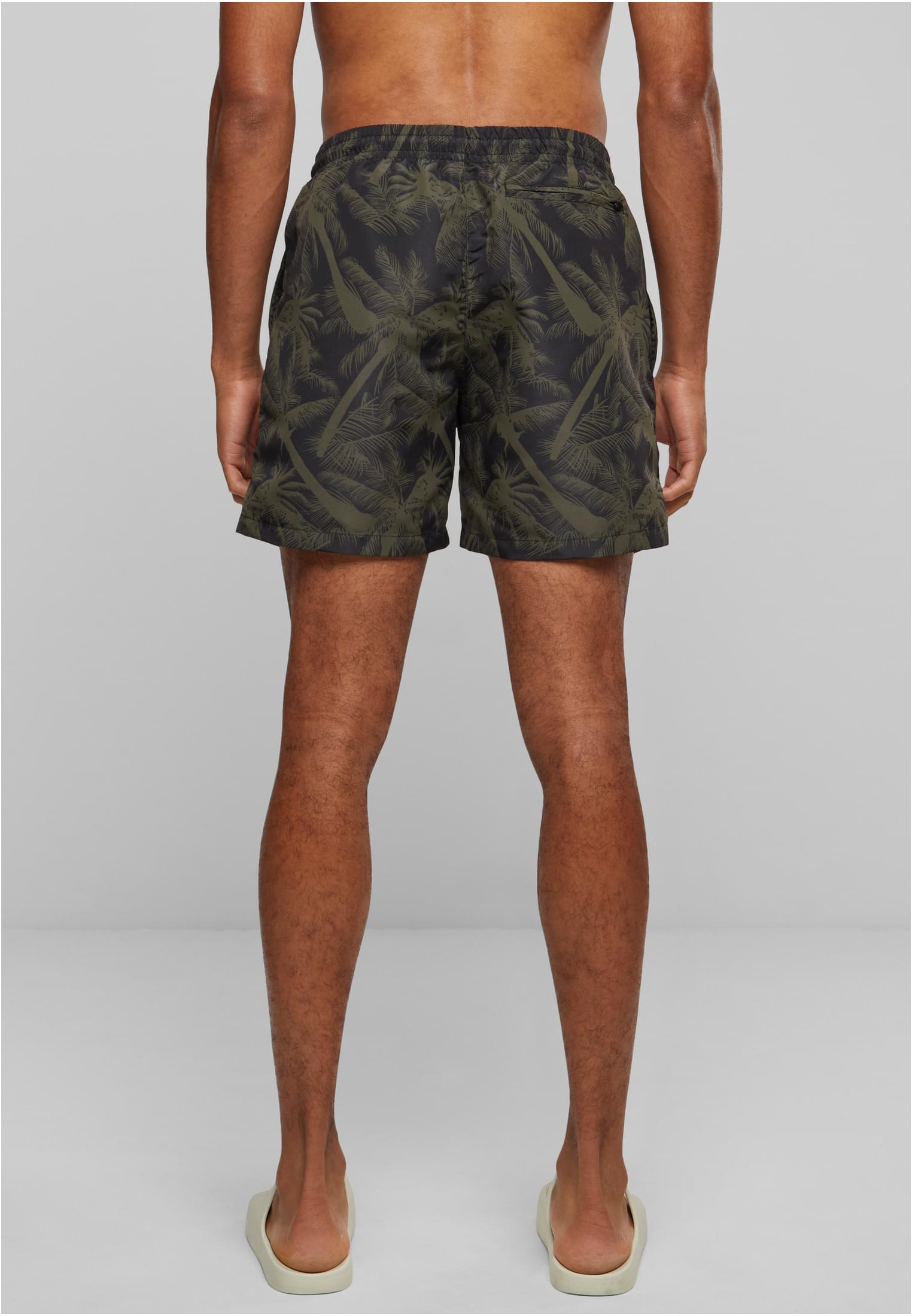 Urban Classics Pantaloncini Pattern�Swim palm/olive