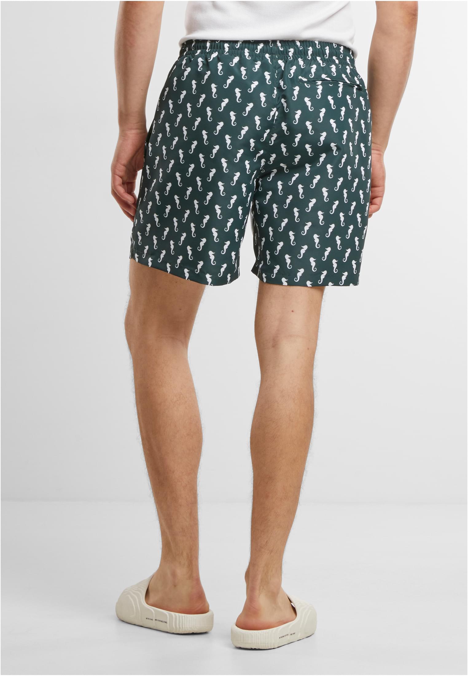 UC Men Pantaloncini Pattern�Swim darkgreenseahorse