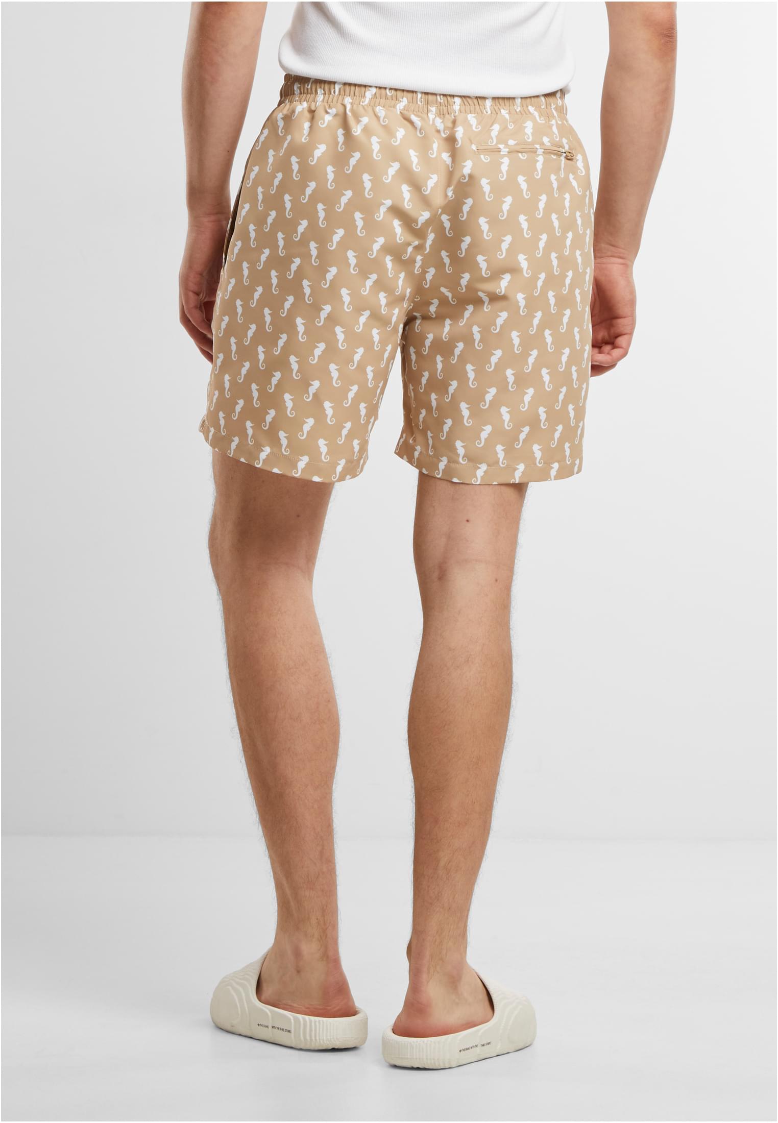 Urban Classics Pantaloncini Pattern�Swim beigeseahorse