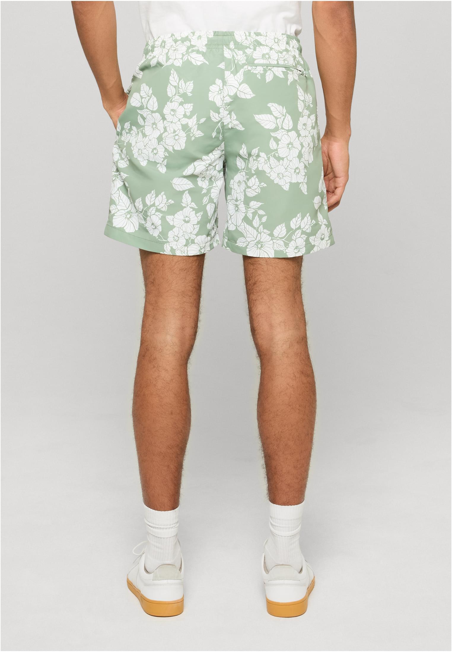 UC Men Pantaloncini Pattern�Swim greenflowers
