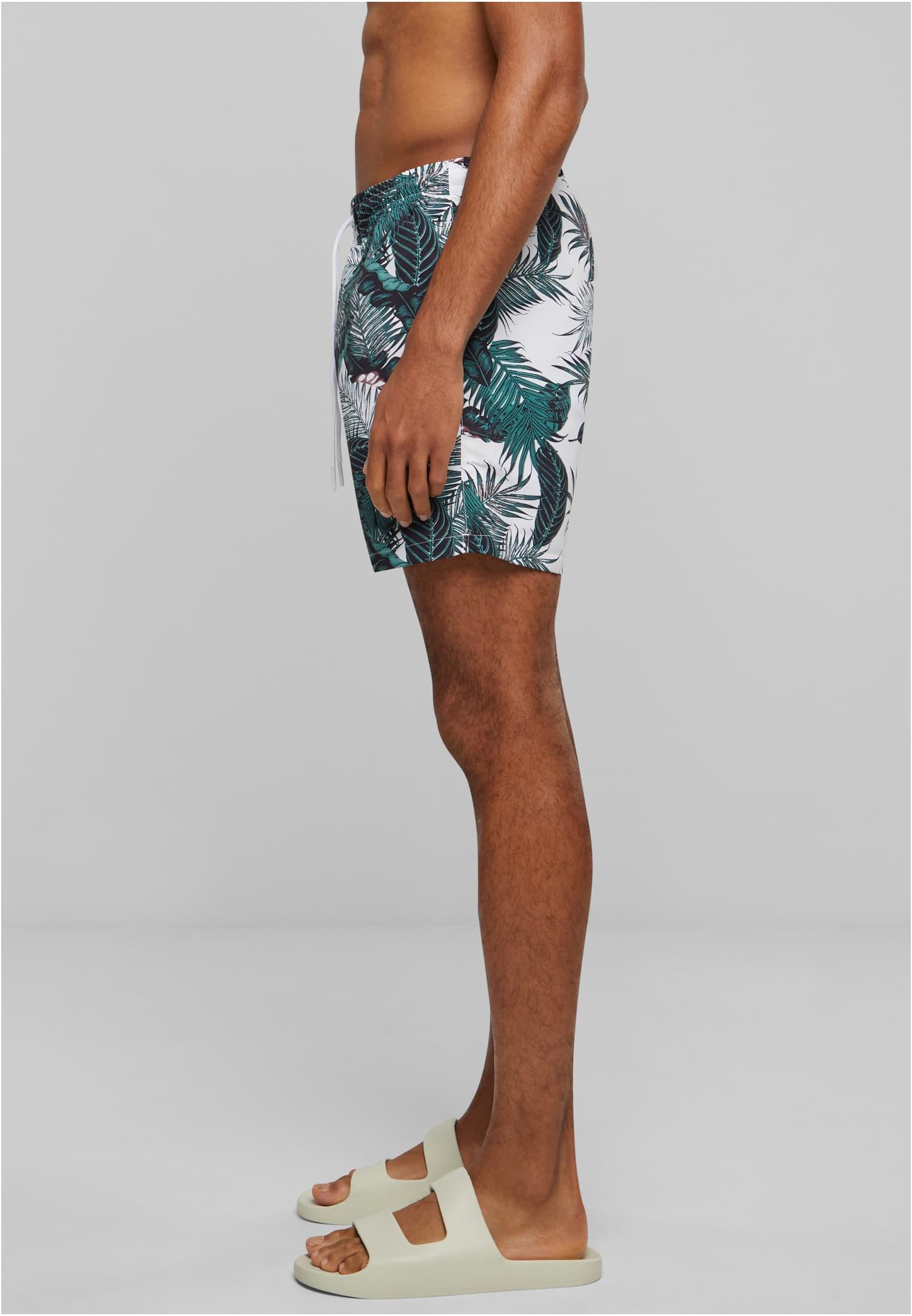 Urban Classics Pantaloncini Pattern�Swim palm leaves