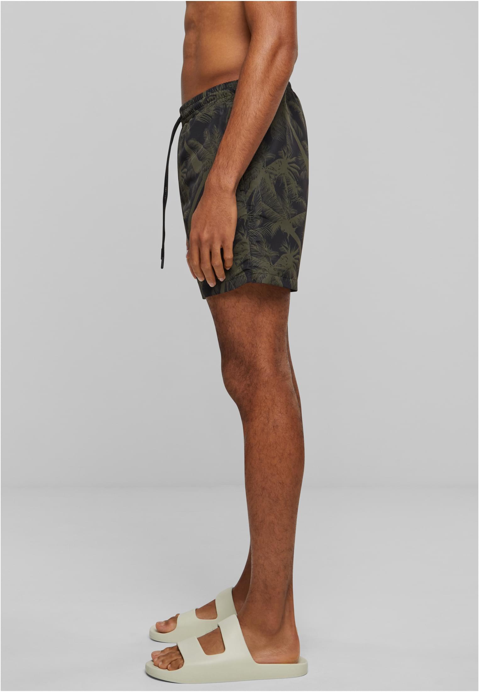Urban Classics Pantaloncini Pattern�Swim palm/olive