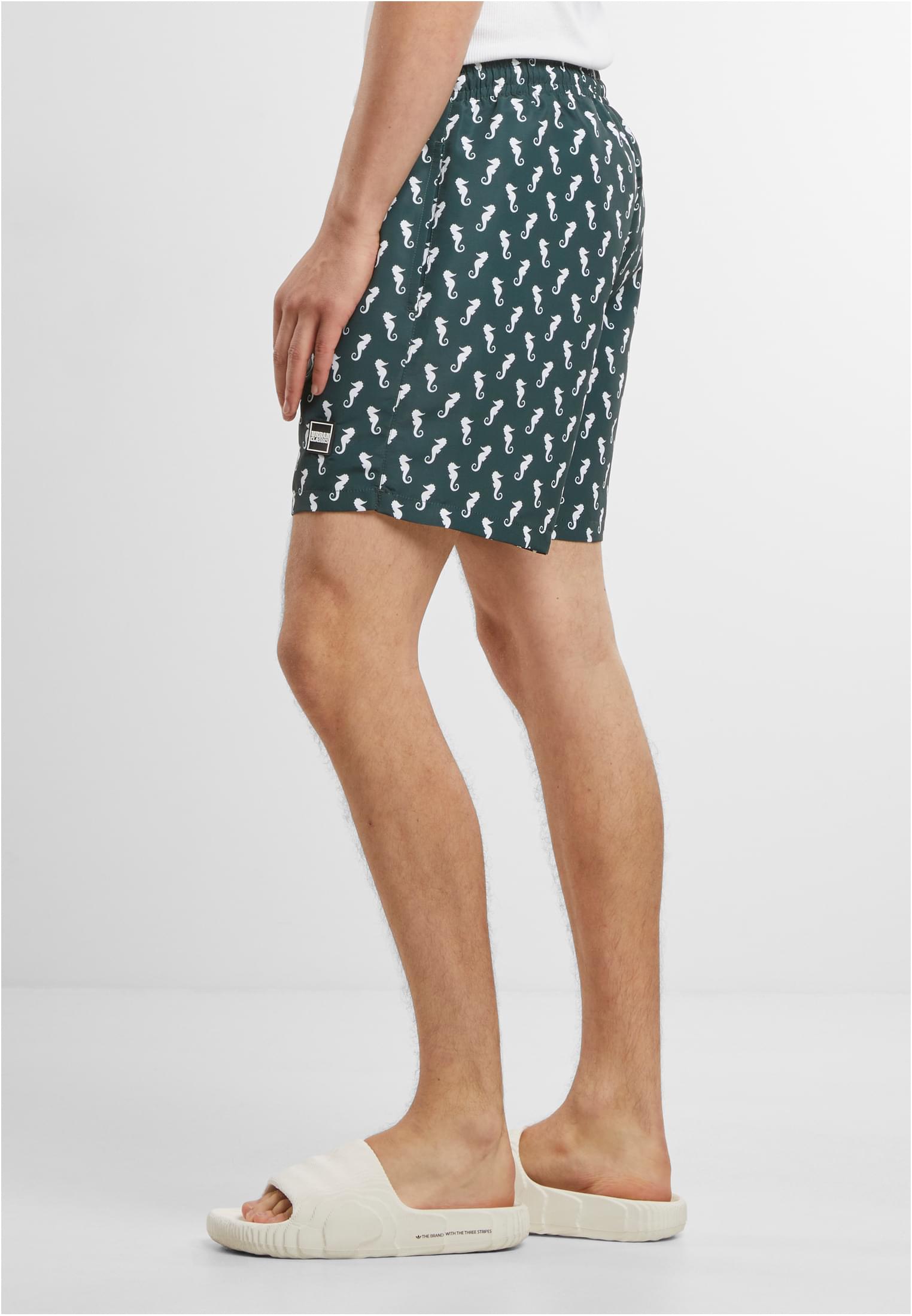 UC Men Pantaloncini Pattern�Swim darkgreenseahorse