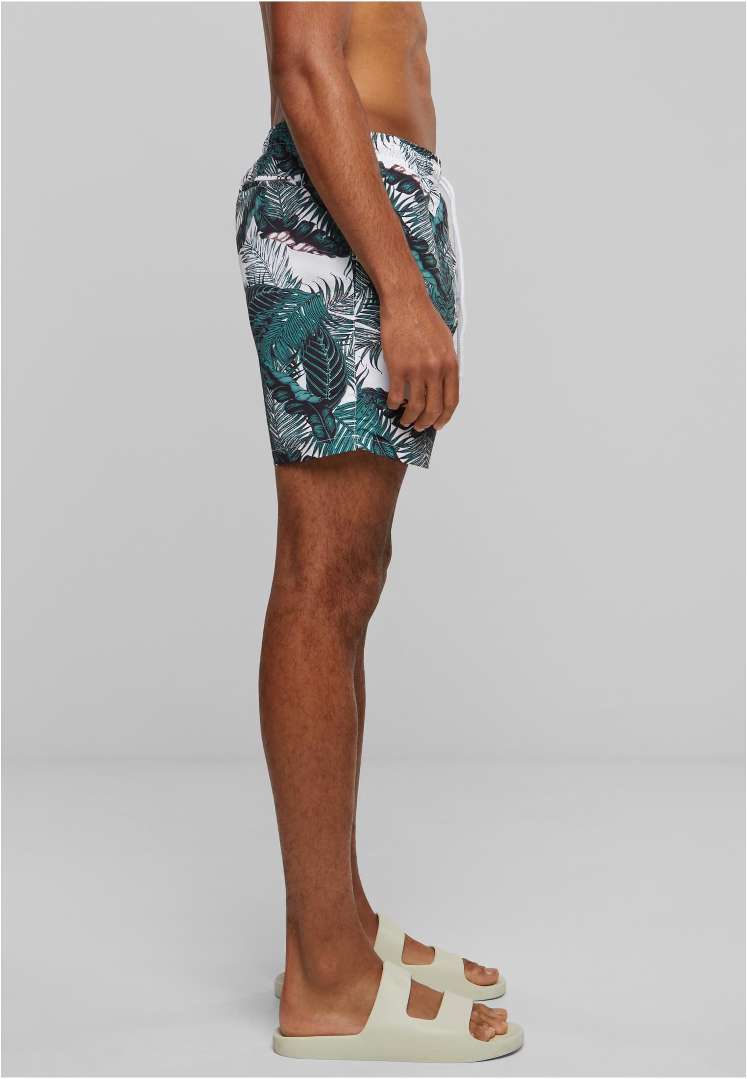 Urban Classics Pantaloncini Pattern�Swim palm leaves