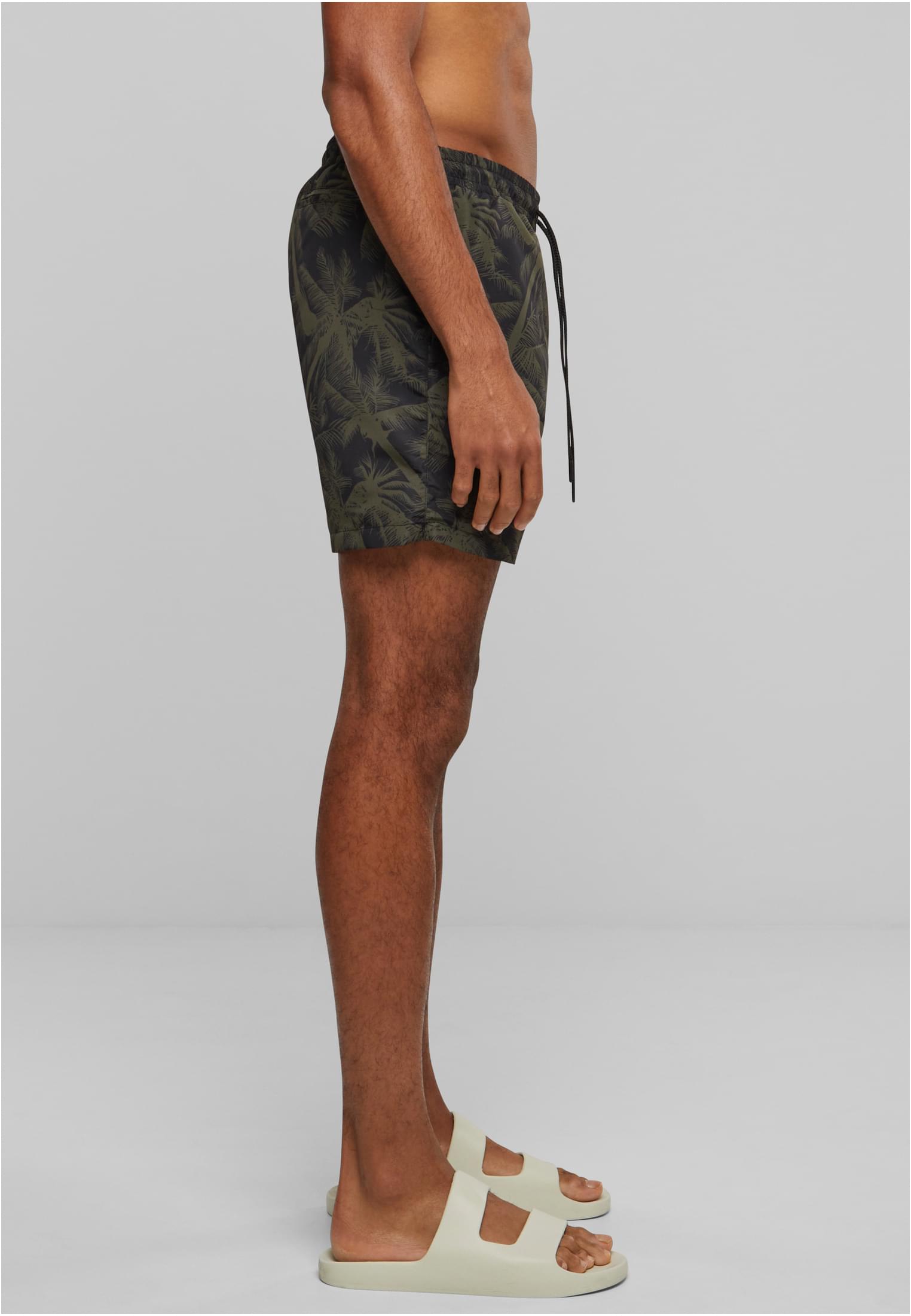 Urban Classics Pantaloncini Pattern�Swim palm/olive