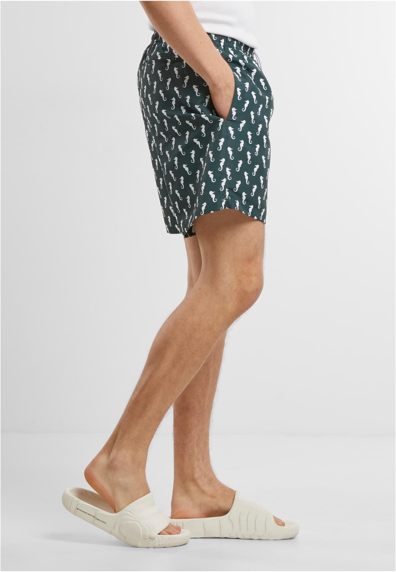UC Men Pantaloncini Pattern�Swim darkgreenseahorse