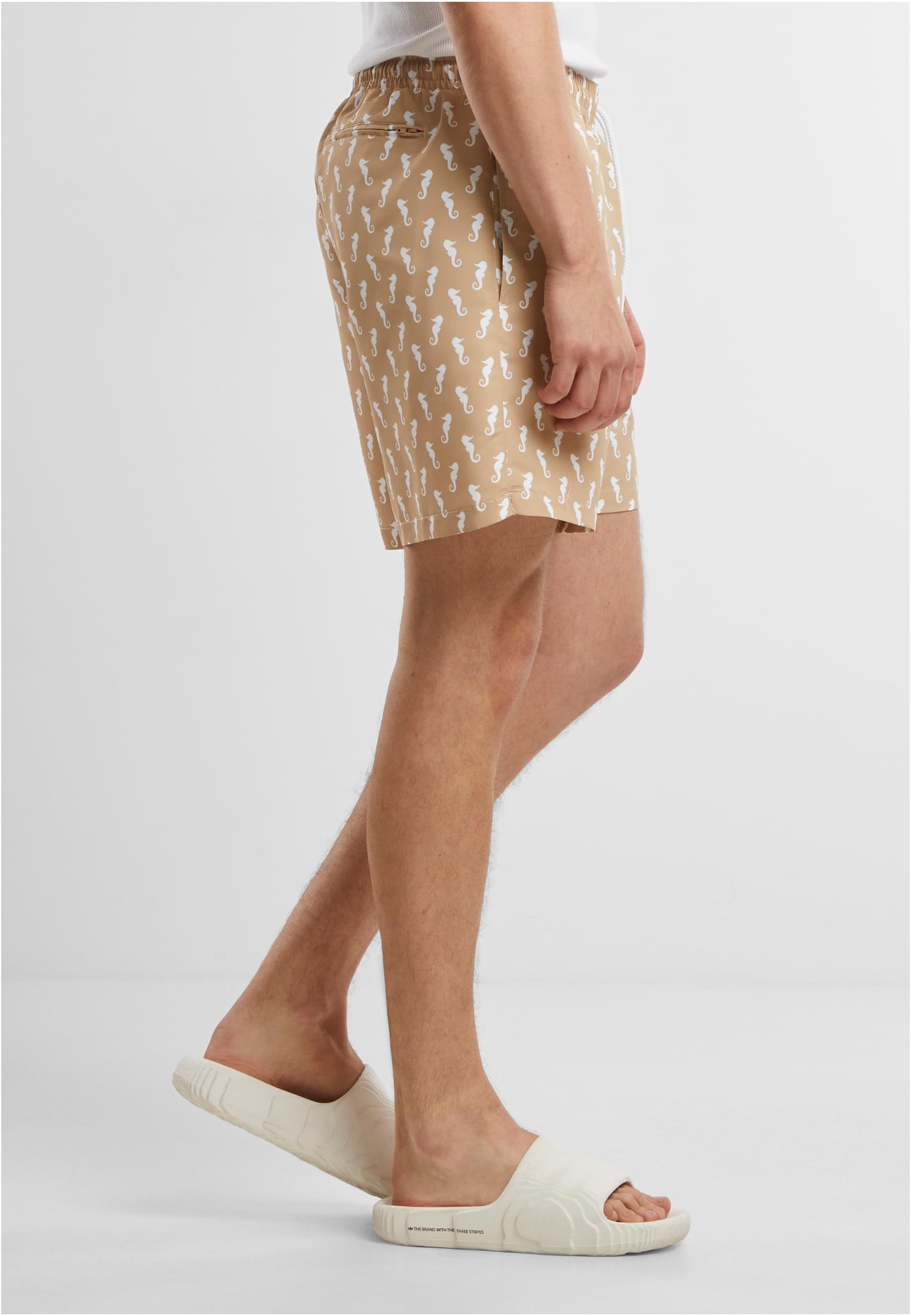 Urban Classics Pantaloncini Pattern�Swim beigeseahorse
