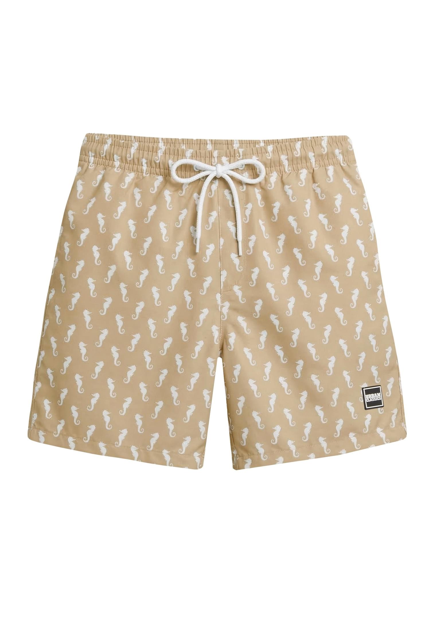 Urban Classics Pantaloncini Pattern�Swim beigeseahorse