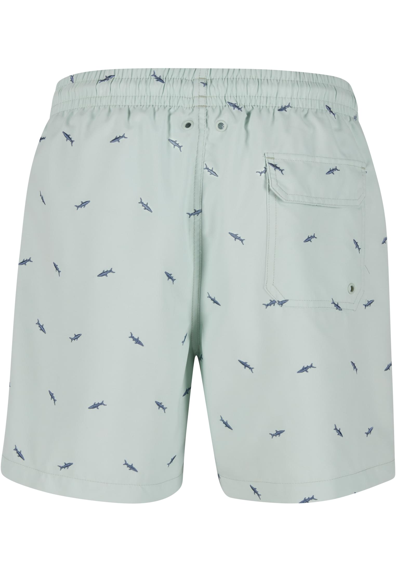 UC Men Pantaloncini Embroidery Swim frotmint/vintageblue