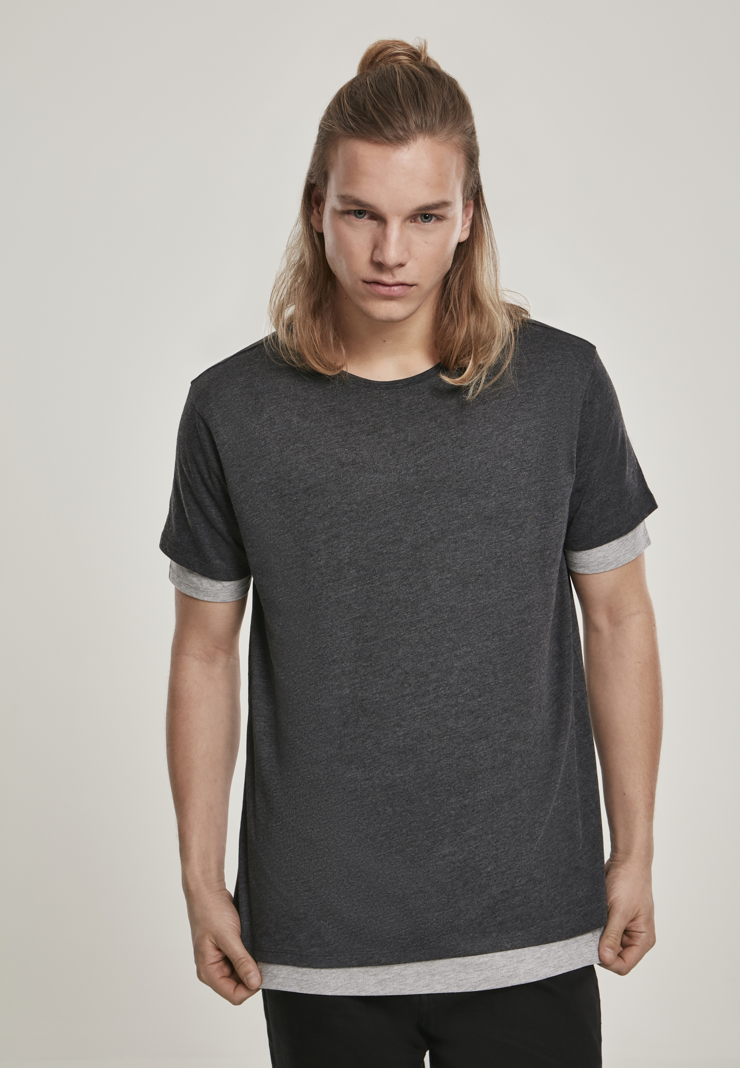 Urban Classics TB2887C - Oversized Shaped Double Layer LS Tee