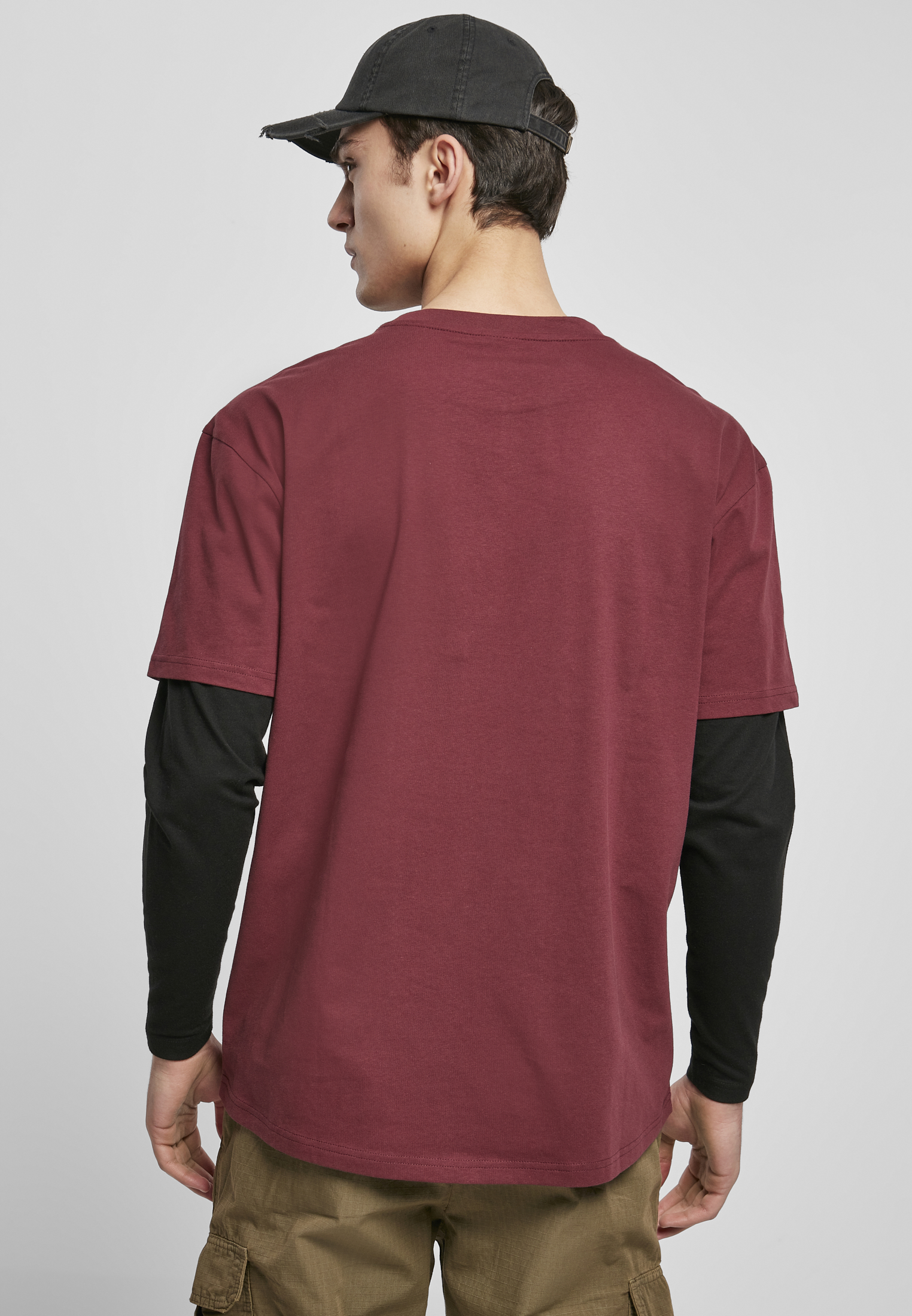 Double LS Shaped Tee-TB2887 Oversized Layer