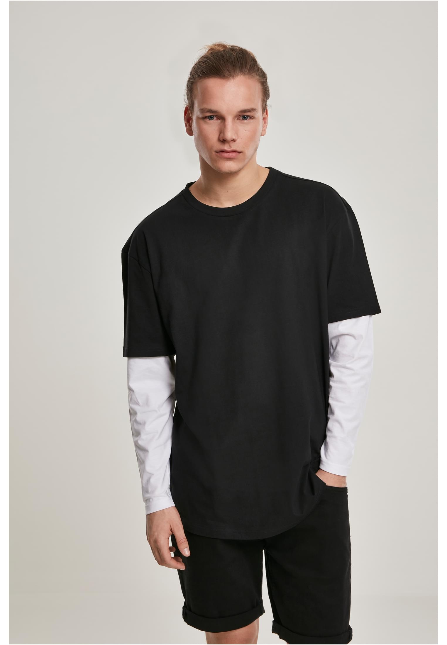 udtryk Galaxy gør dig irriteret Oversized Shaped Double Layer LS Tee-TB2887