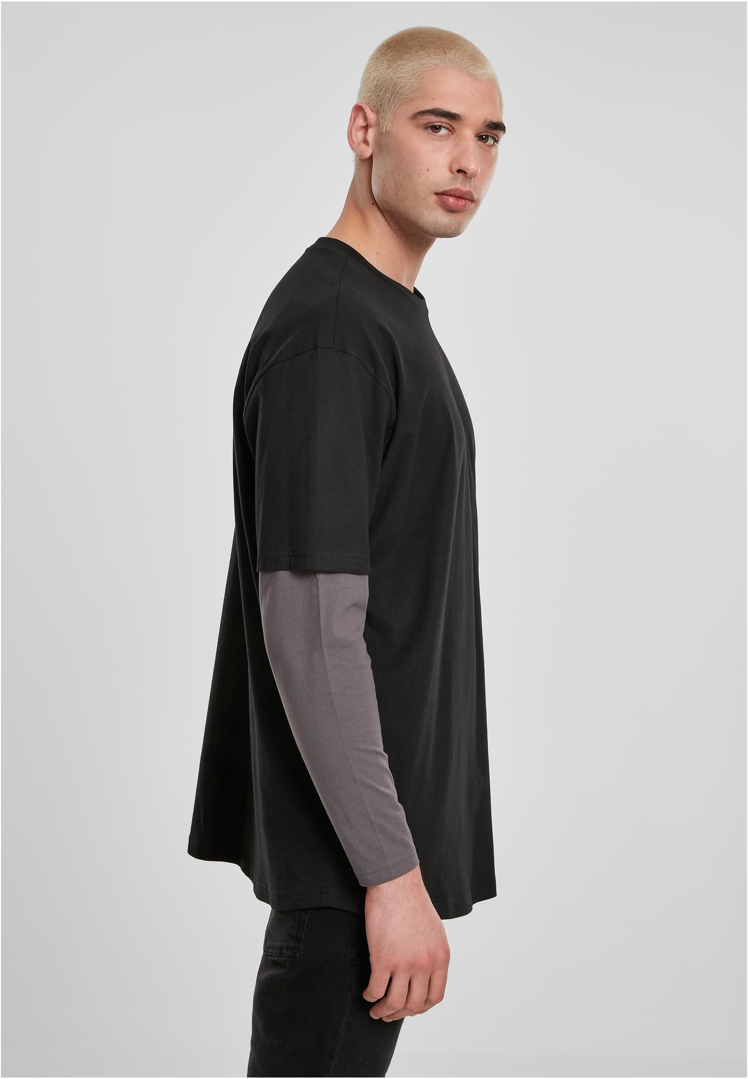 Oversized Shaped Double Layer LS Tee-TB2887
