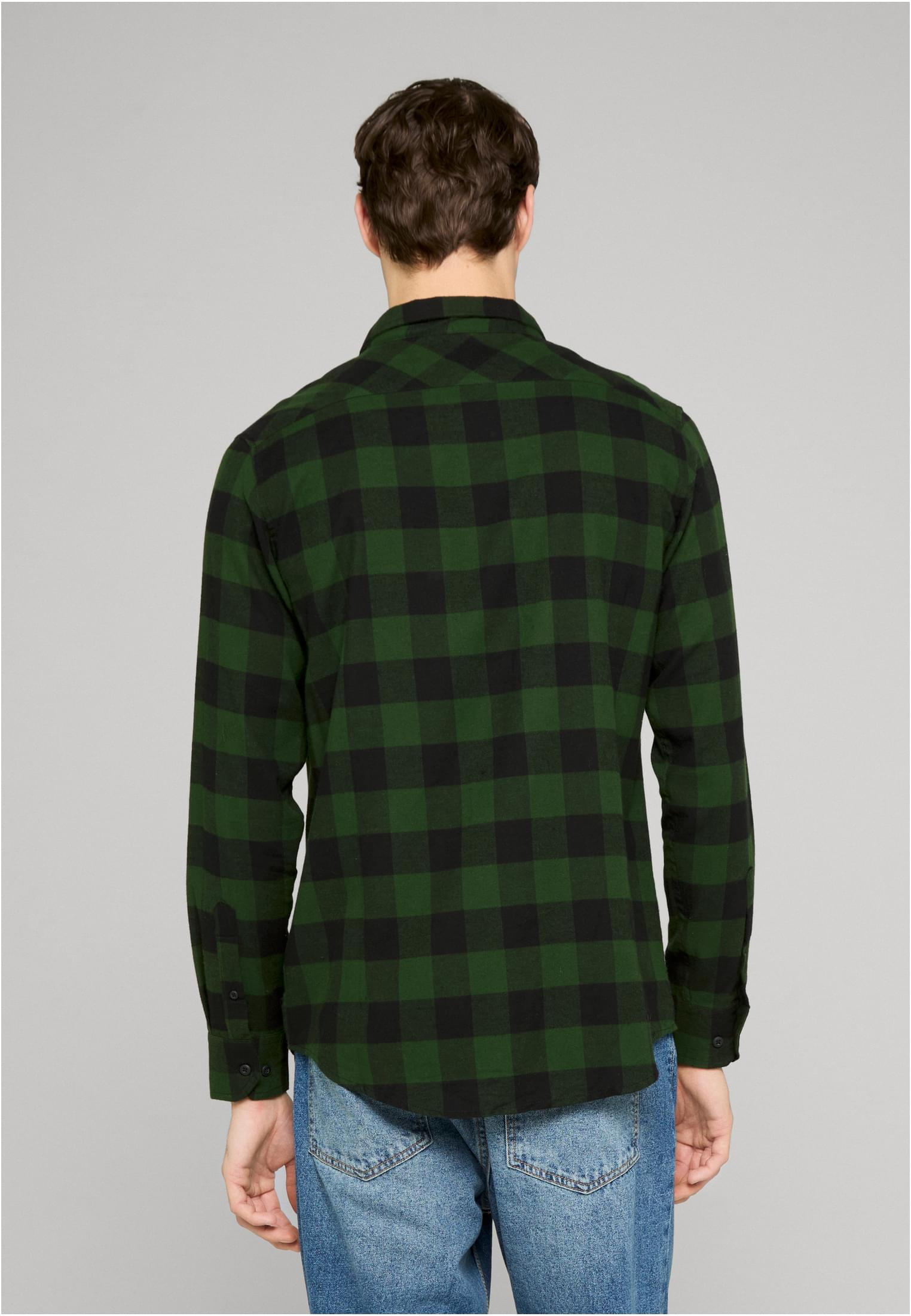 UC Men Camicia Checked Flanell blk/forest