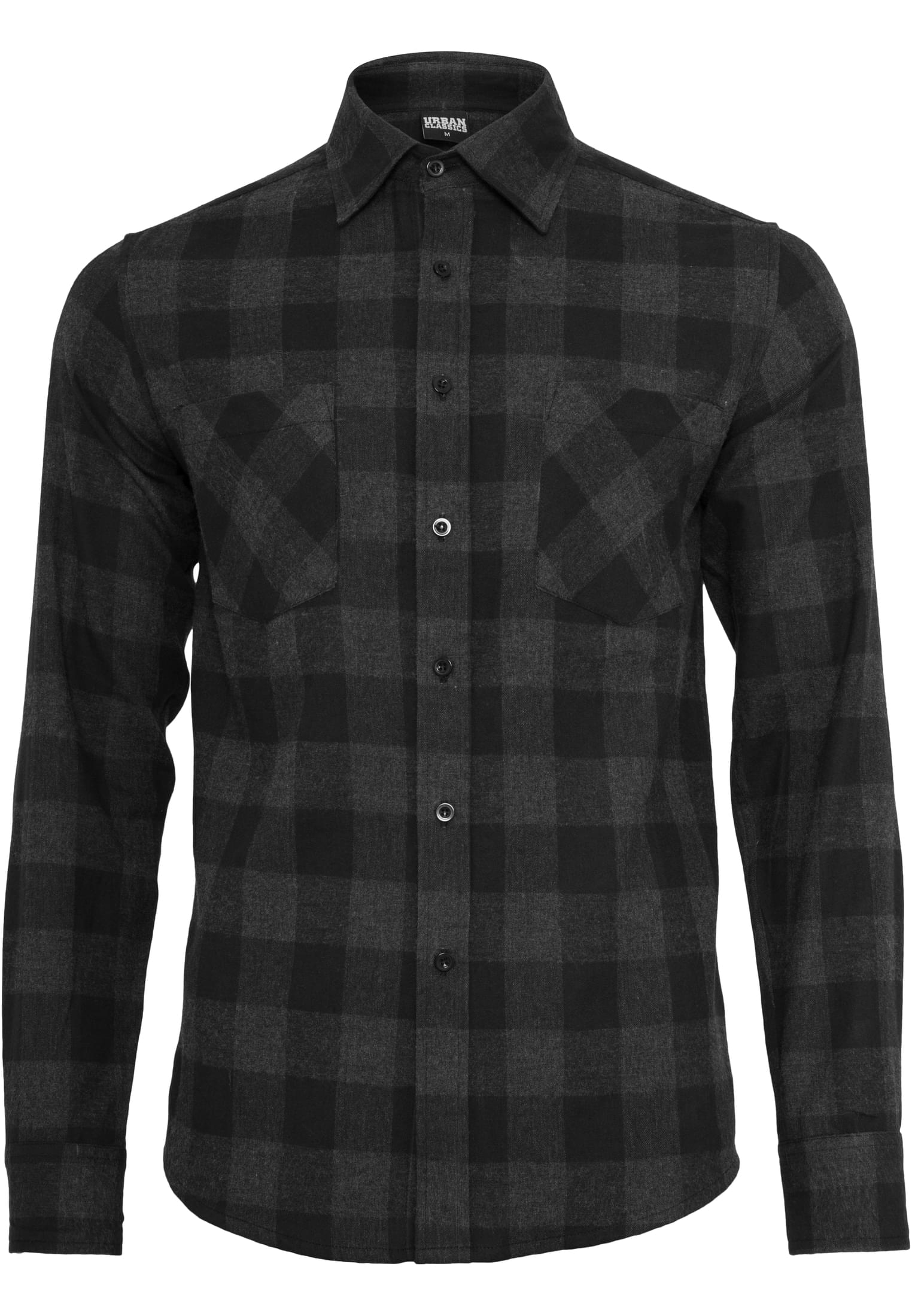 UC Men Camicia Checked Flanell blk/cha