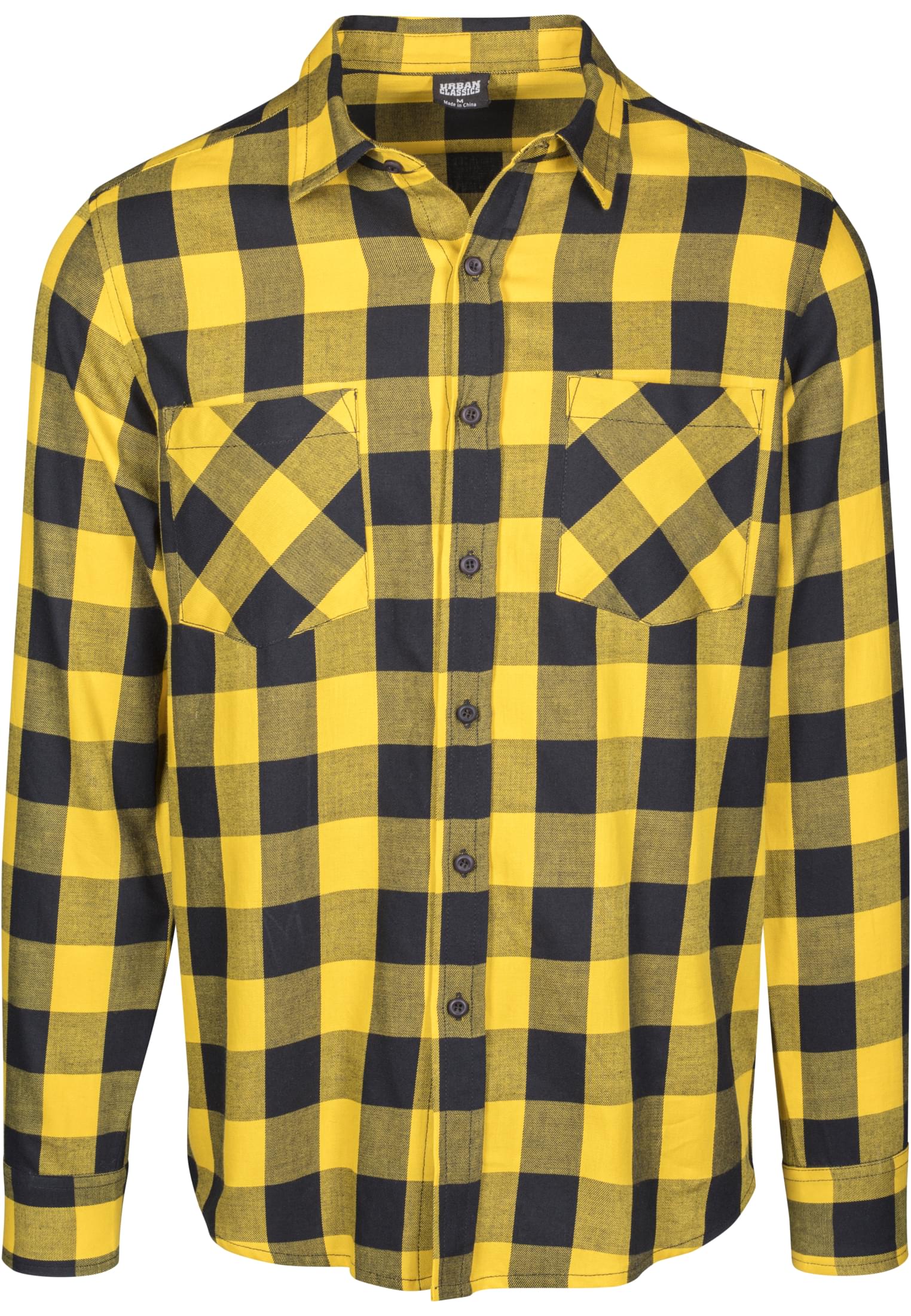 Urban Classics Camicia Checked Flanell blk/honey
