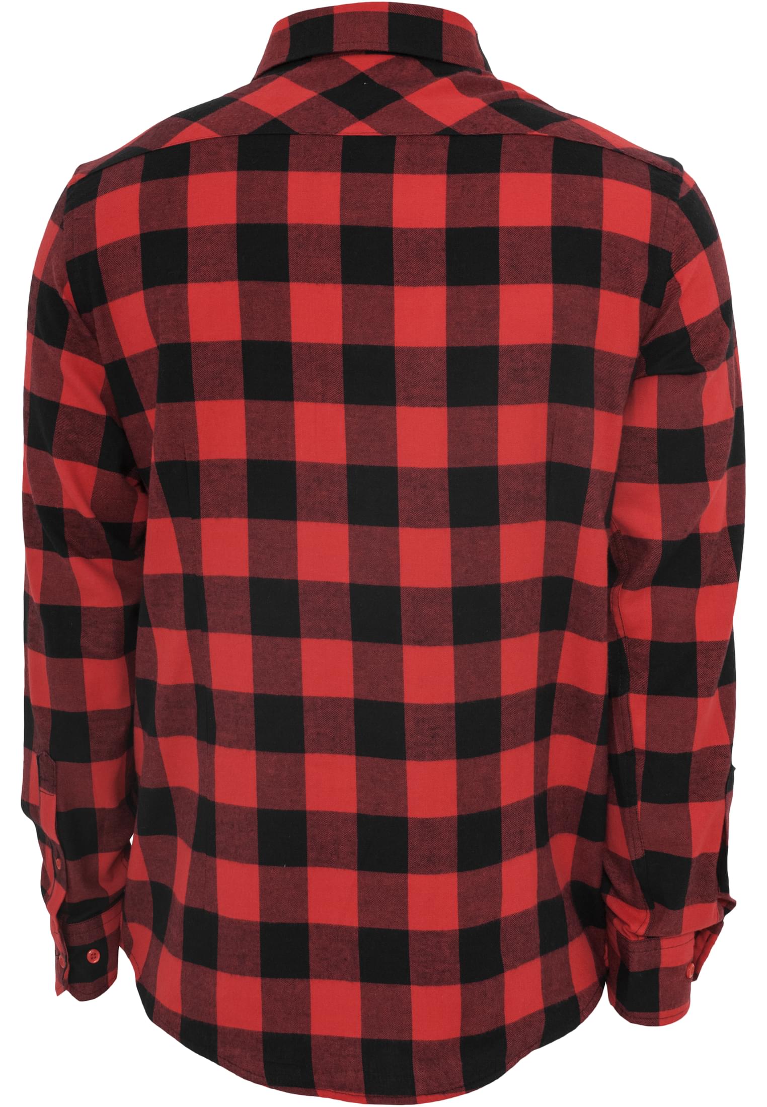 UC Men Camicia Checked Flanell blk/red