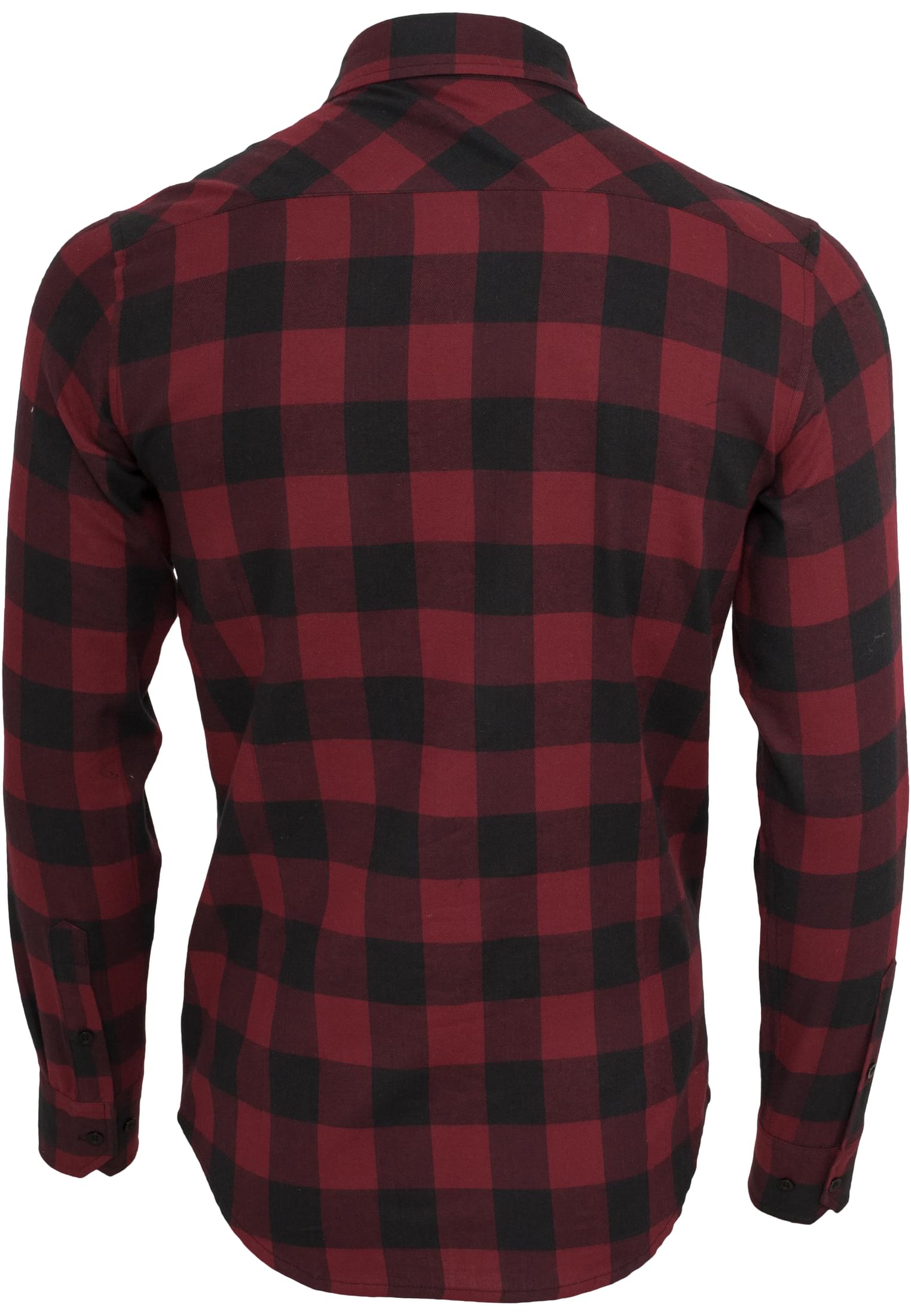 Urban Classics Camicia Checked Flanell blk/burgundy