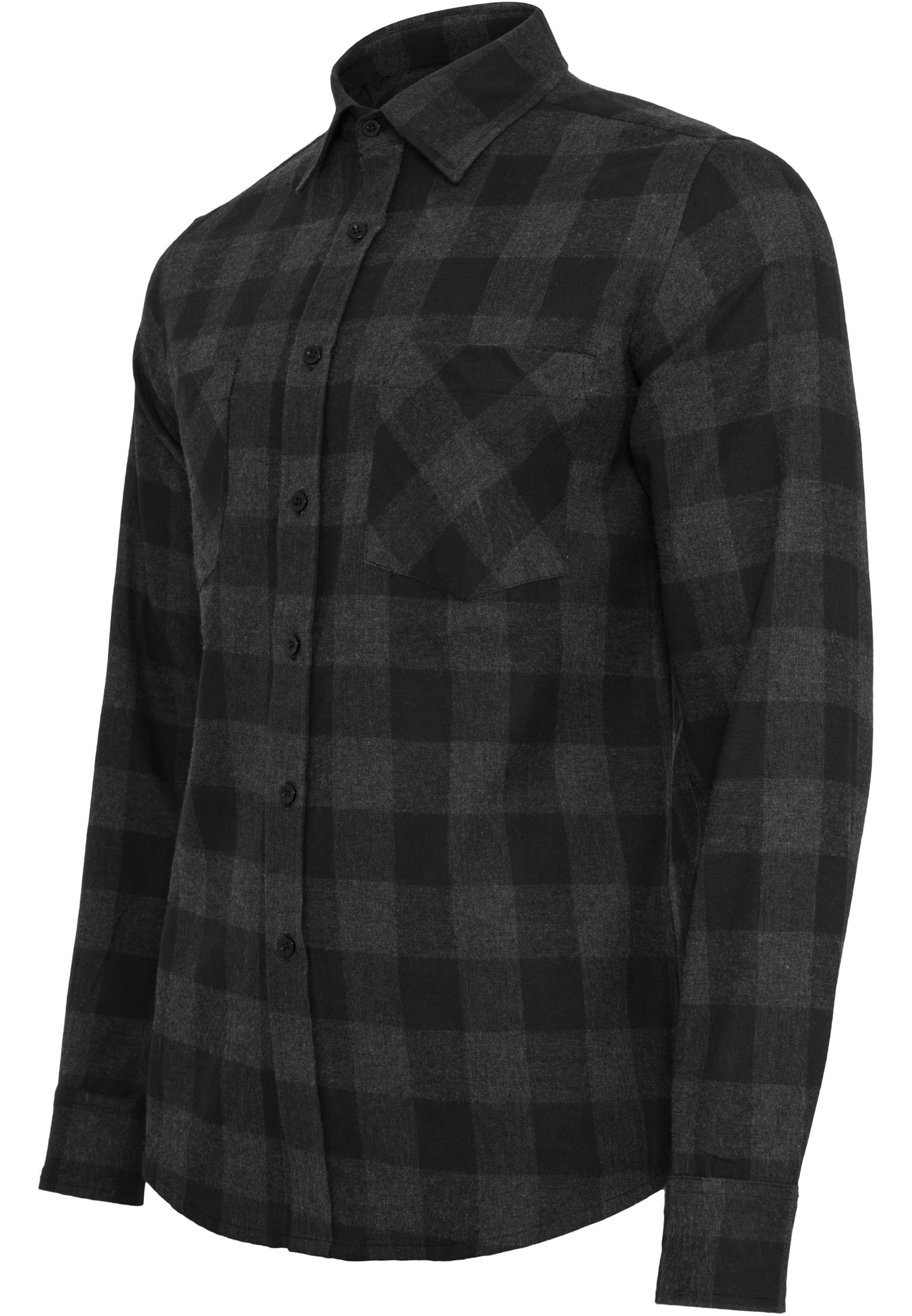 UC Men Camicia Checked Flanell blk/cha