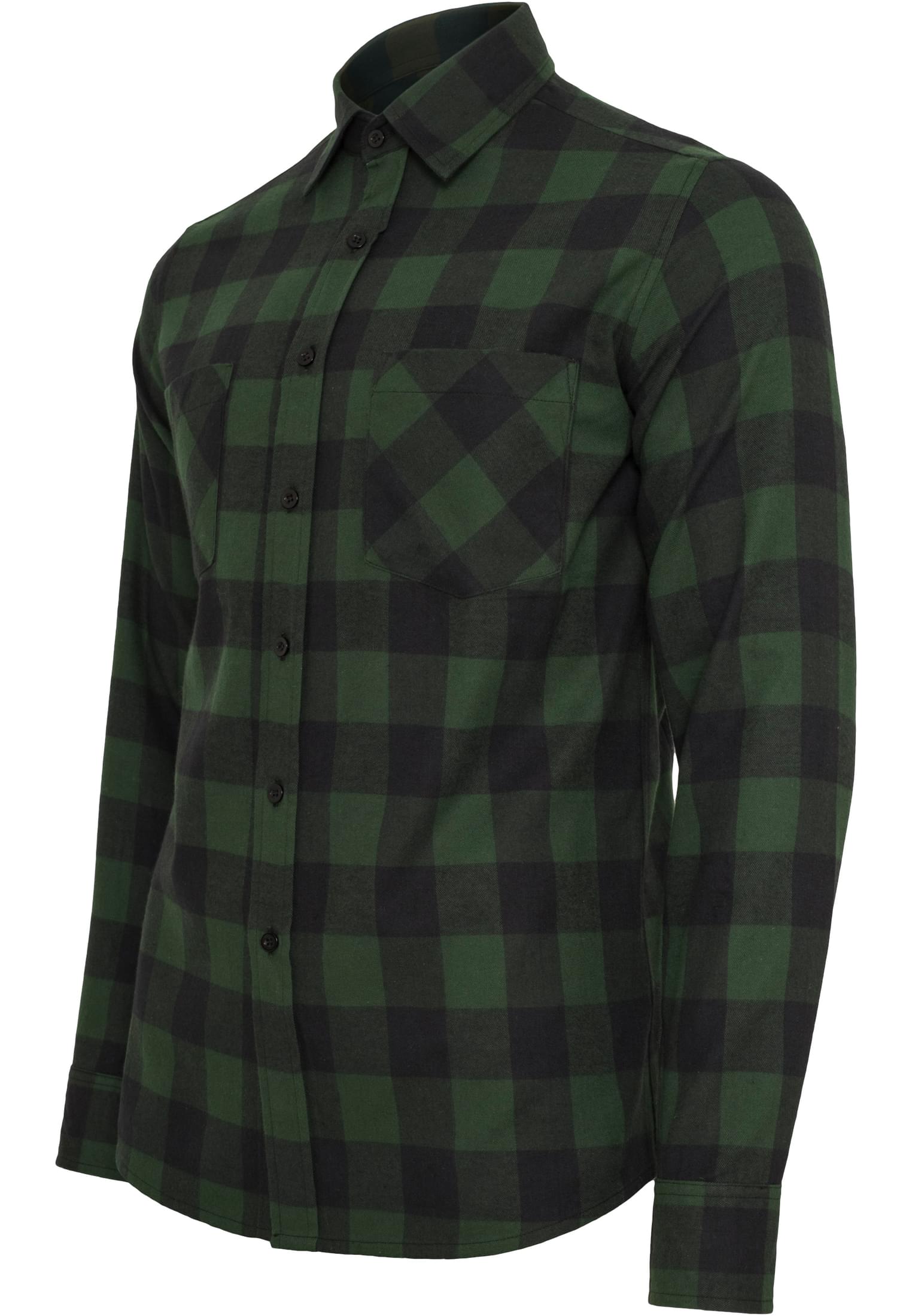 UC Men Camicia Checked Flanell blk/forest