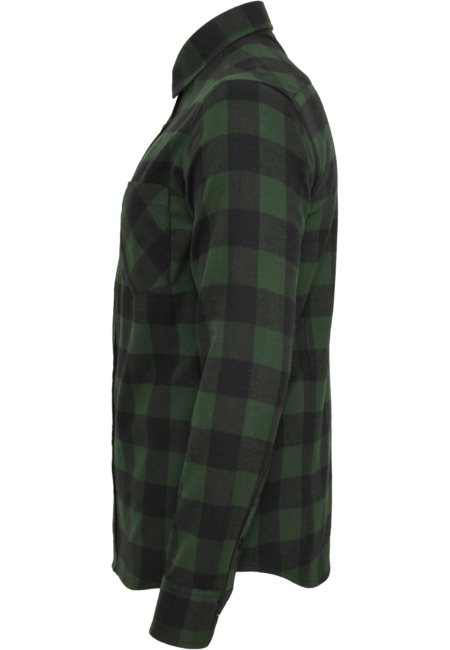 UC Men Camicia Checked Flanell blk/forest