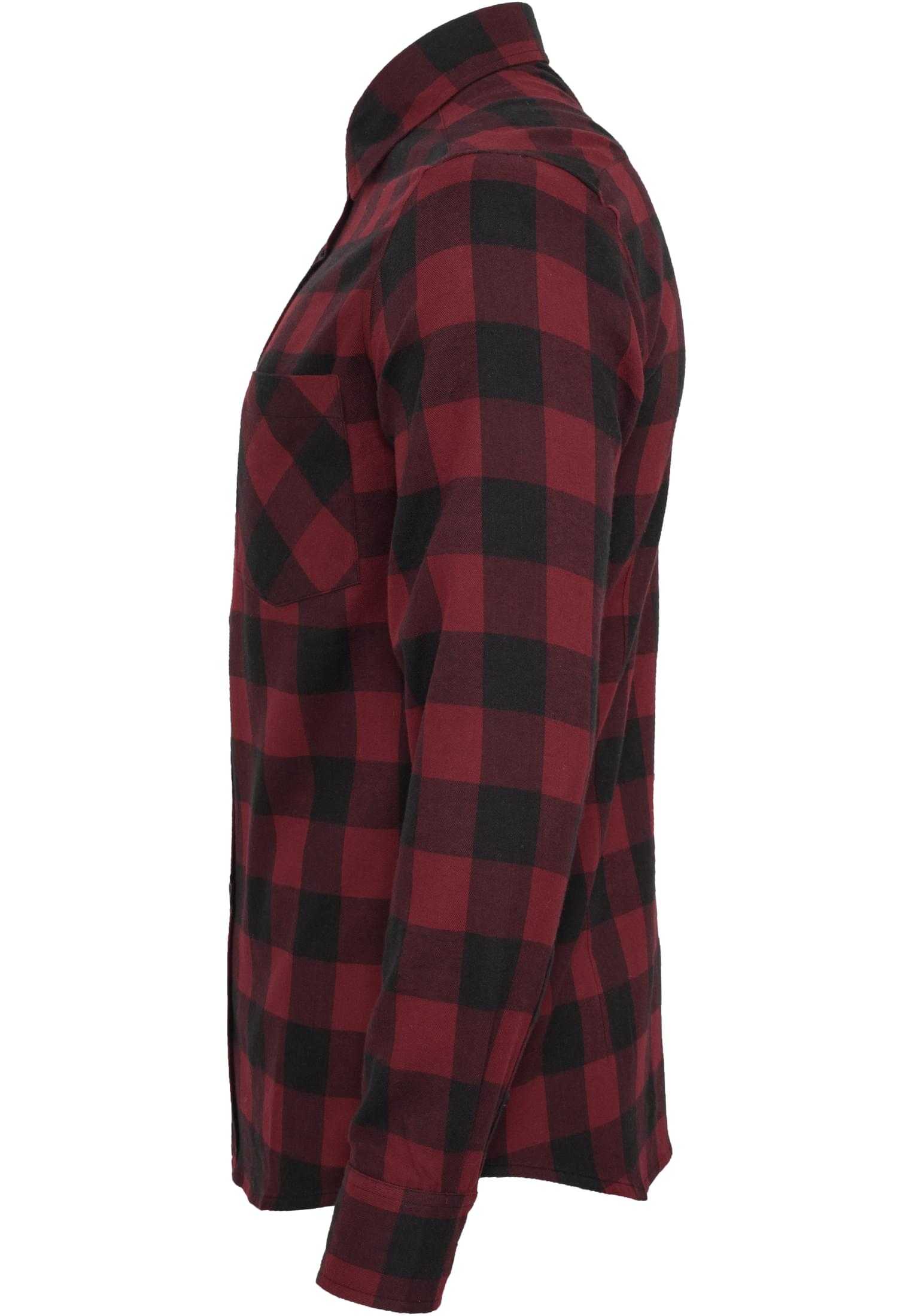 Urban Classics Camicia Checked Flanell blk/burgundy