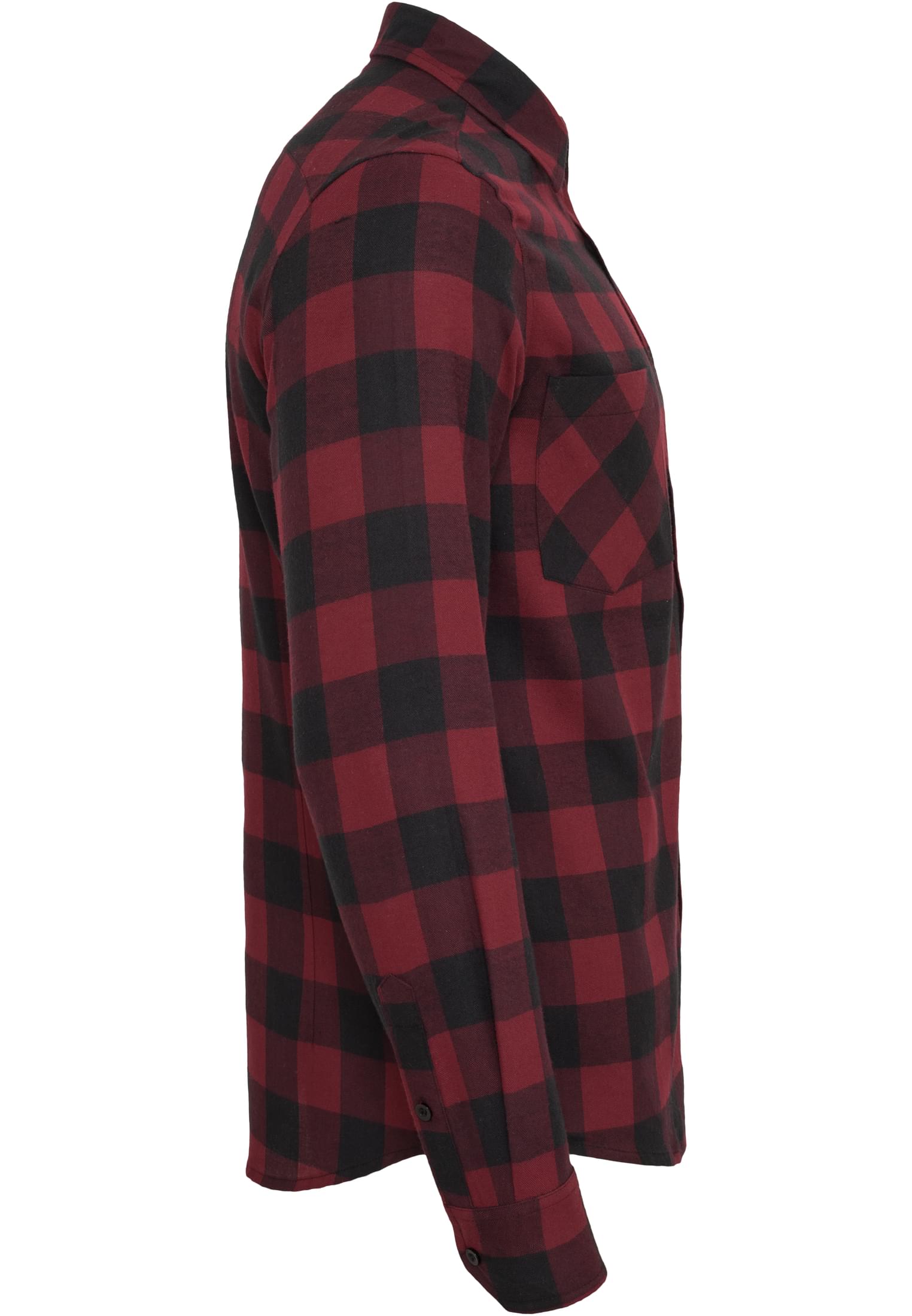 Urban Classics Camicia Checked Flanell blk/burgundy