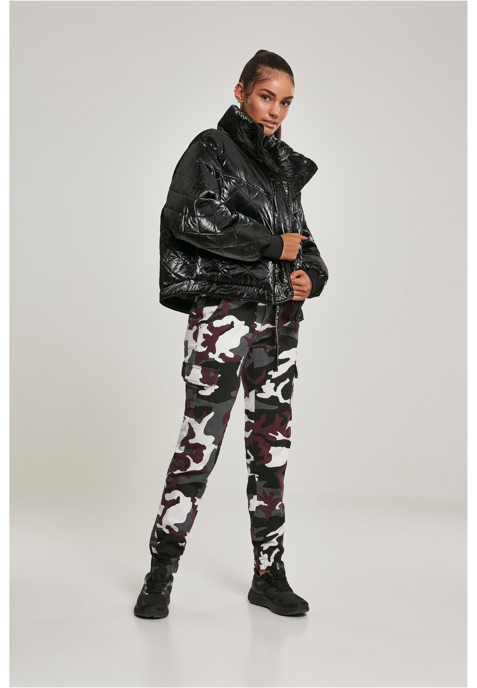 UC Ladies Pantaloni High Waist Camo Cargo wine camo