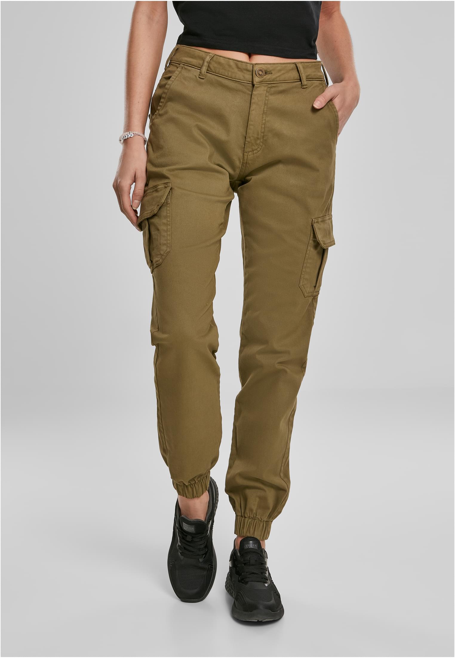 Urban Classics Pantaloni High Waist Cargo summerolive