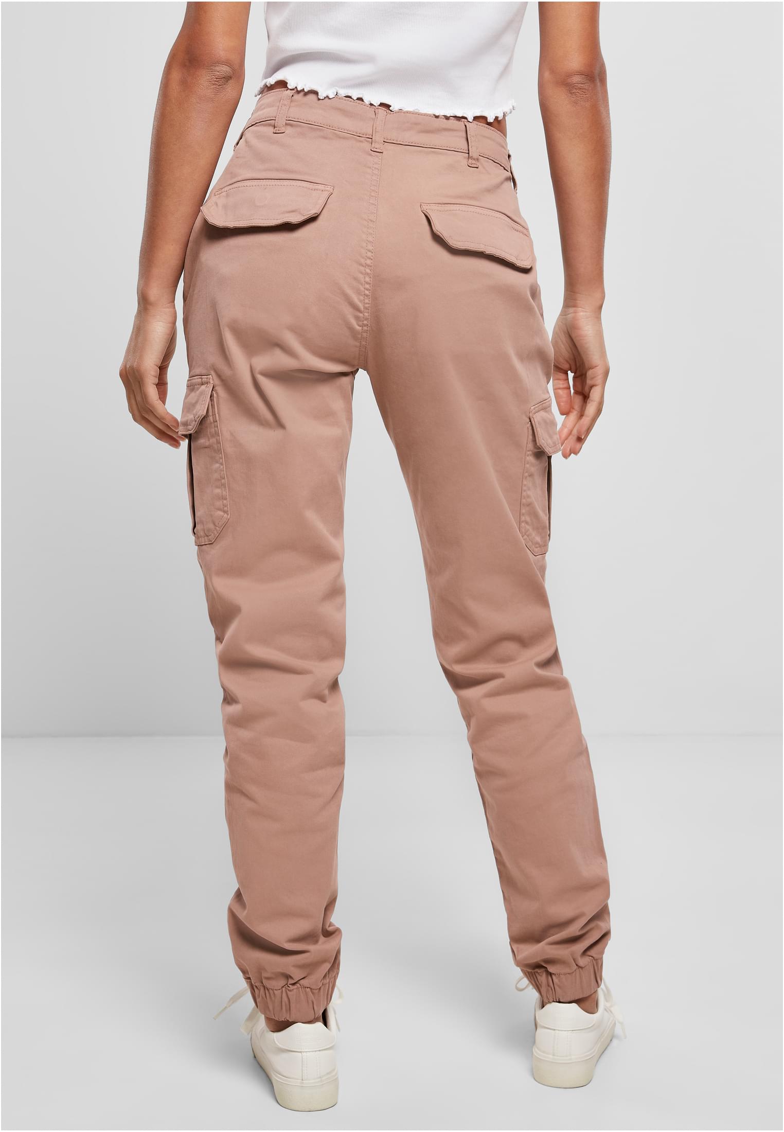 UC Ladies Pantaloni High Waist Cargo duskrose