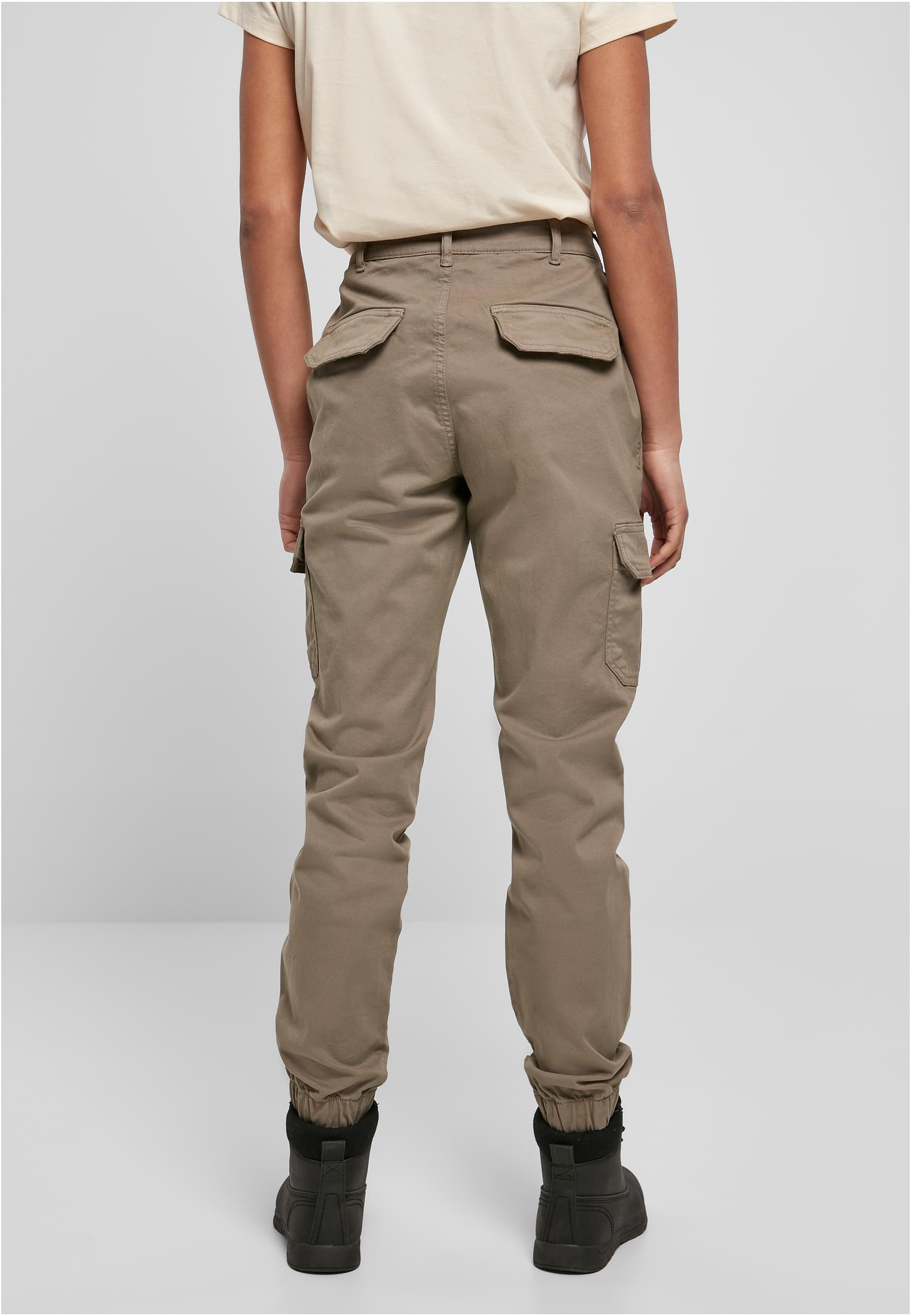 Urban Classics Pantaloni High Waist Cargo softtaupe