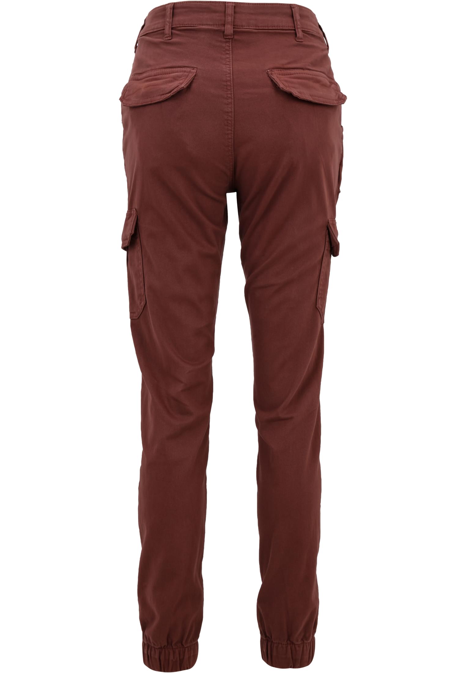 Urban Classics Pantaloni High Waist Cargo cherry