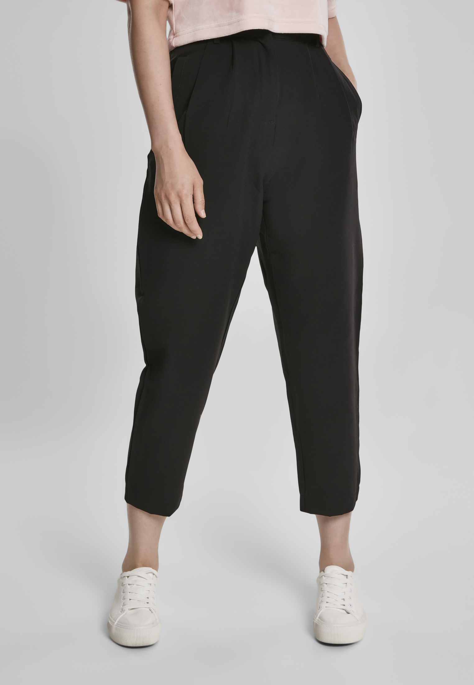 Reiss River High Rise Cropped Tapered Trousers  REISS