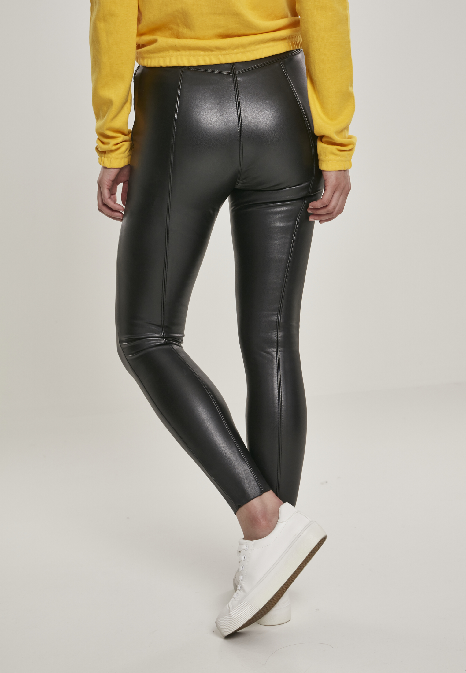 Ladies Leather Skinny Faux Pants-TB3238