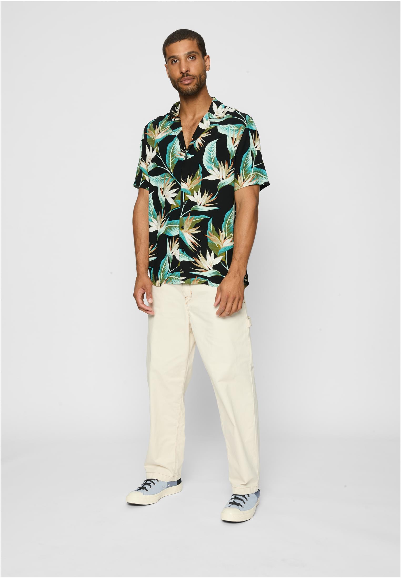 Urban Classics Camicia Blossoms Resort black/blossom