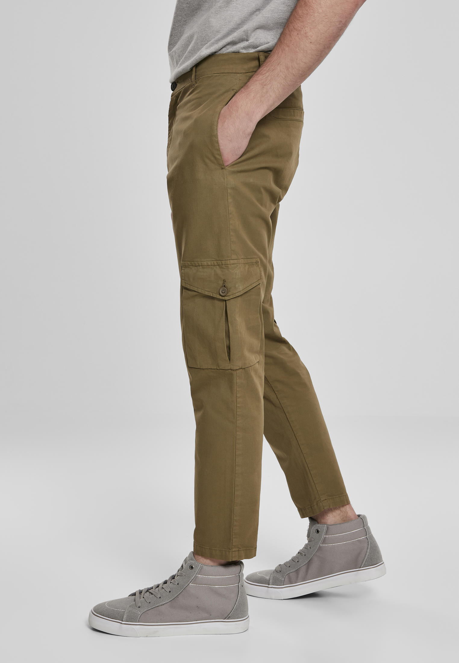 Tapered cargo trousers with worn effect | Salsa
