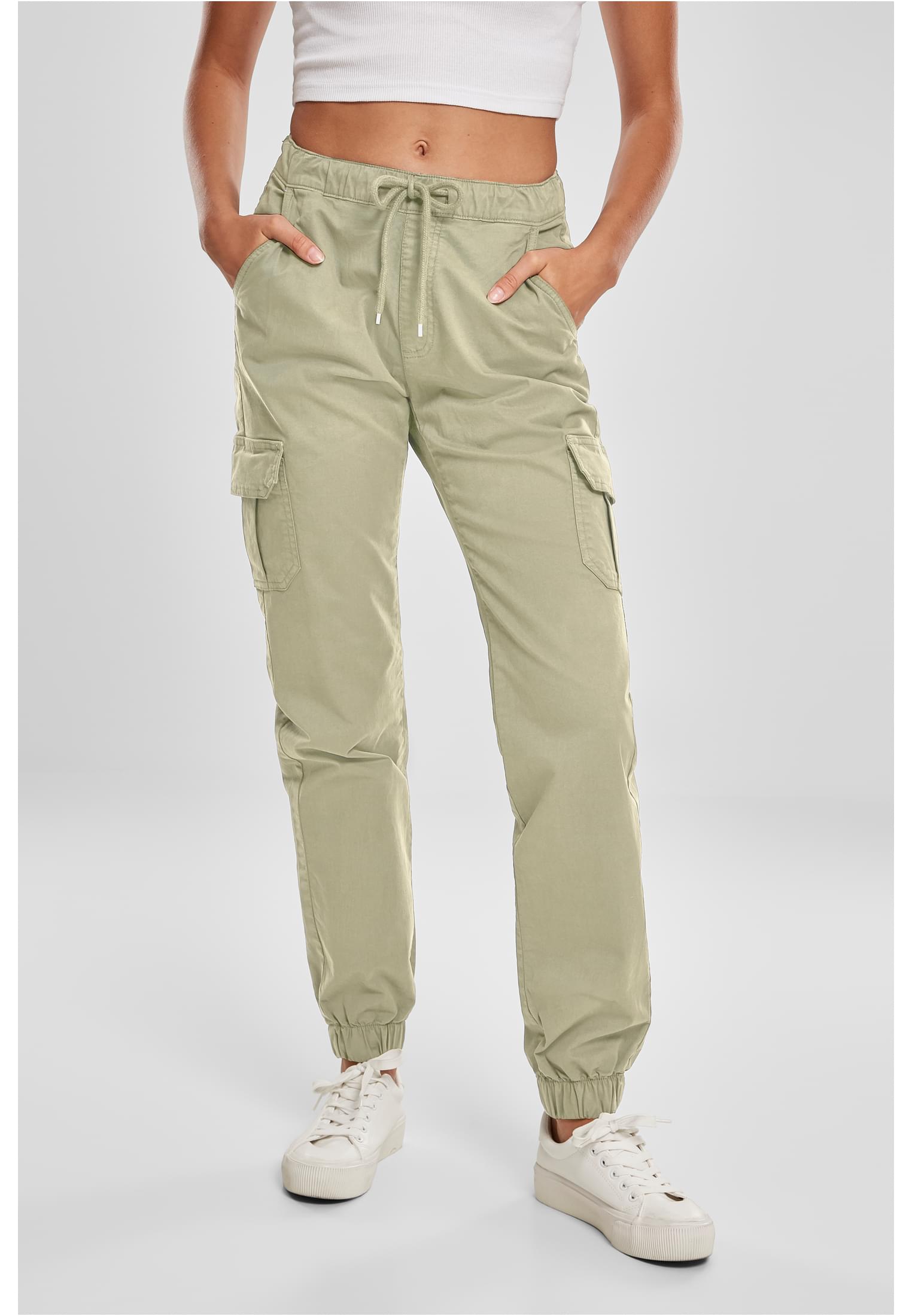 Urban Classics Pantaloni High Waist Cargo Jogging summerolive