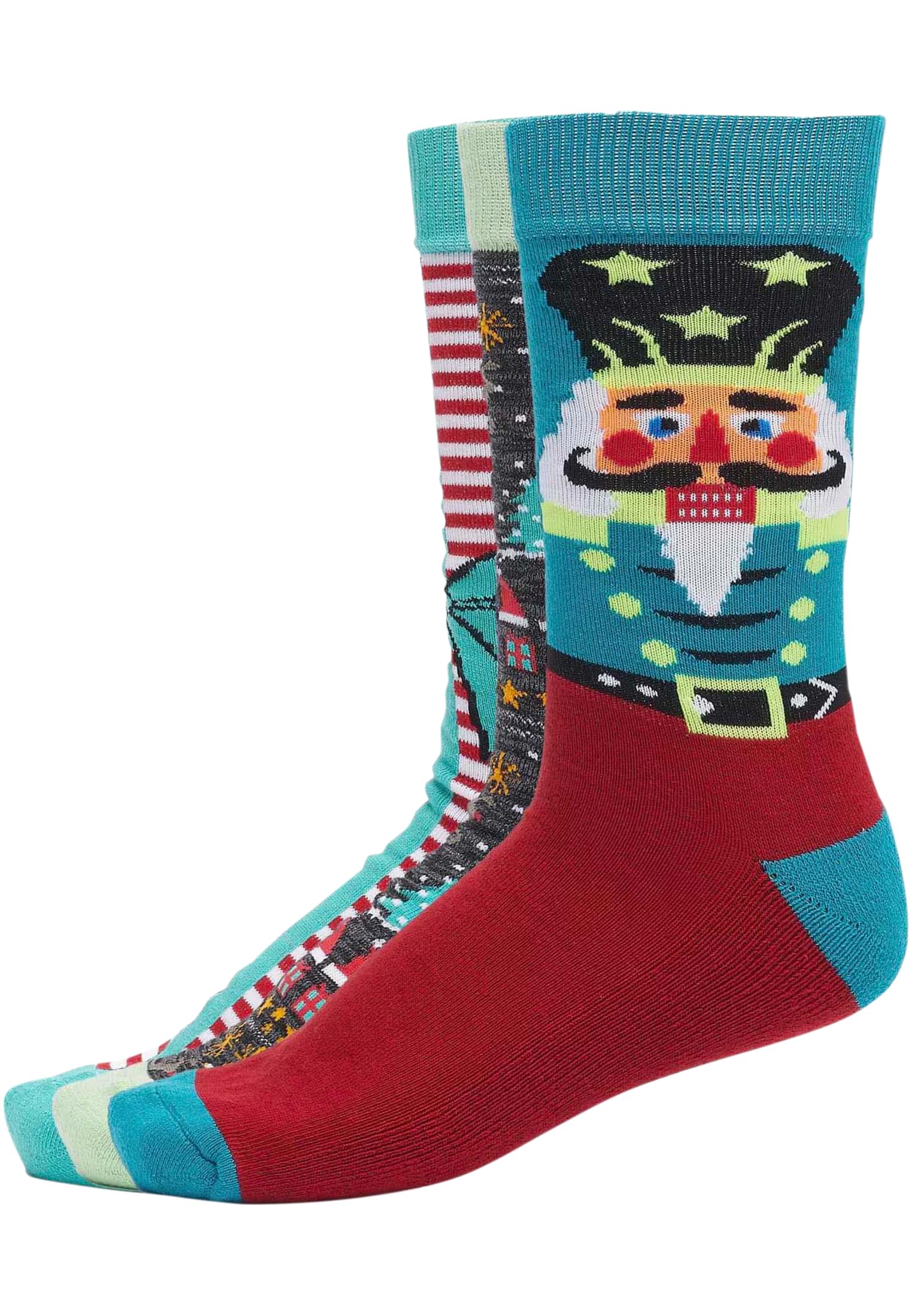 Urban Classics Accessoires Calze Christmas Nutcracker multicolor