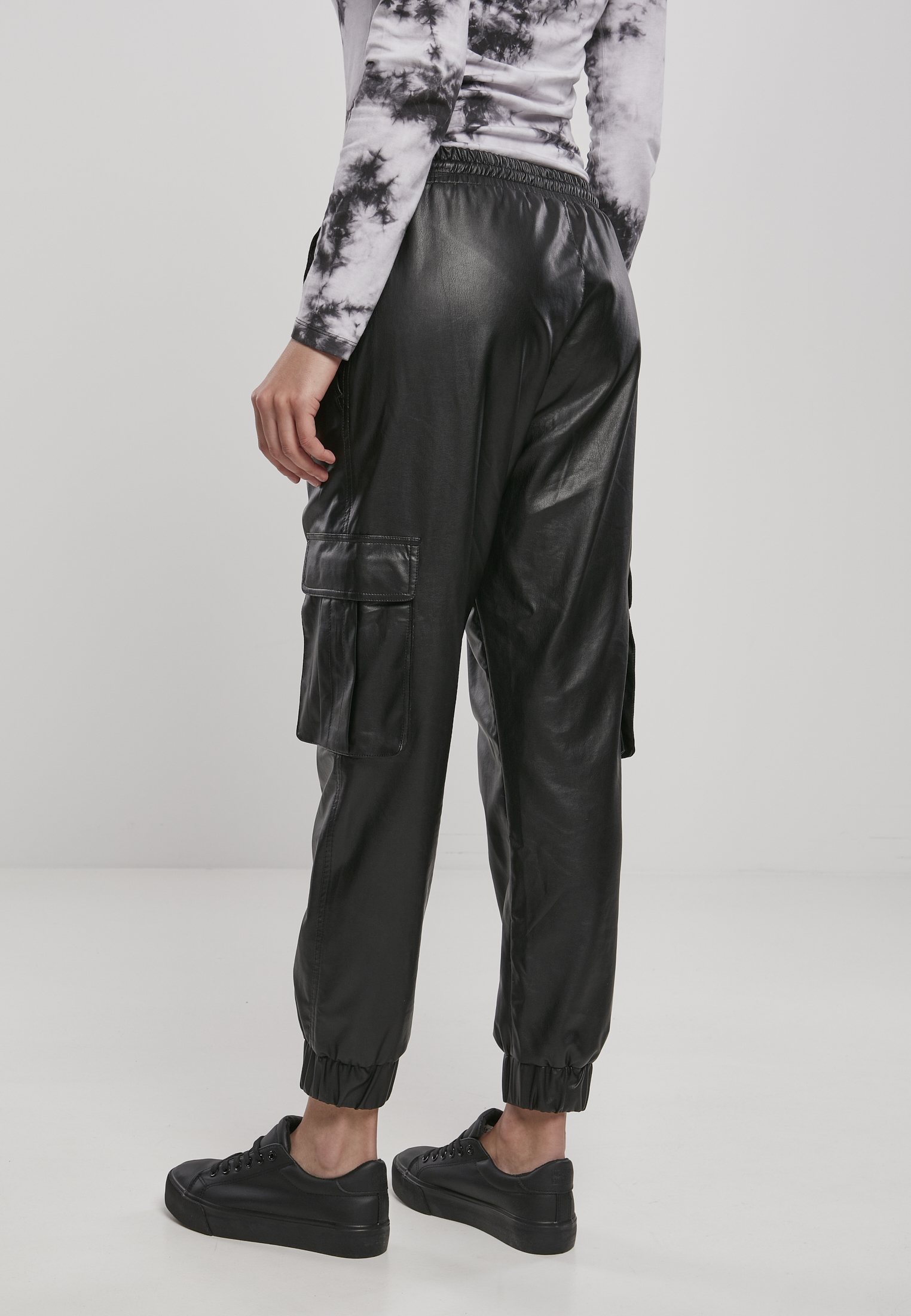 Urban Classics Pantaloni Faux Leather Cargo