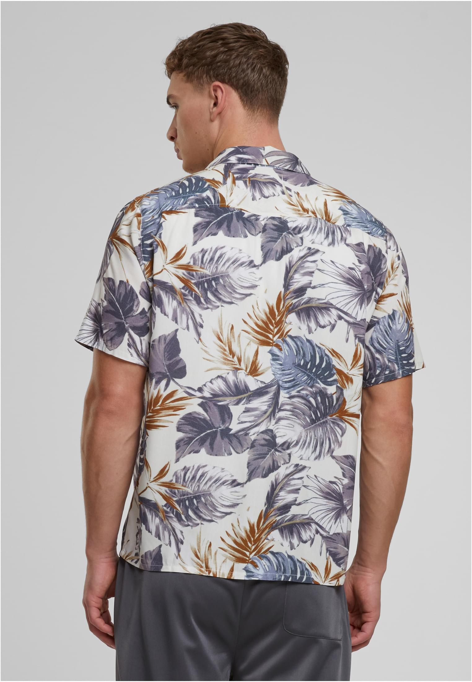 Urban Classics Camicia Viscose AOP Resort blueleaves