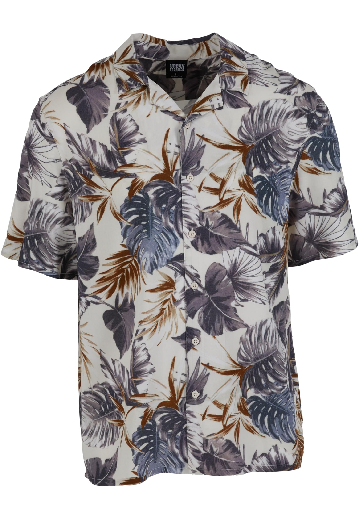 Urban Classics Camicia Viscose AOP Resort blueleaves