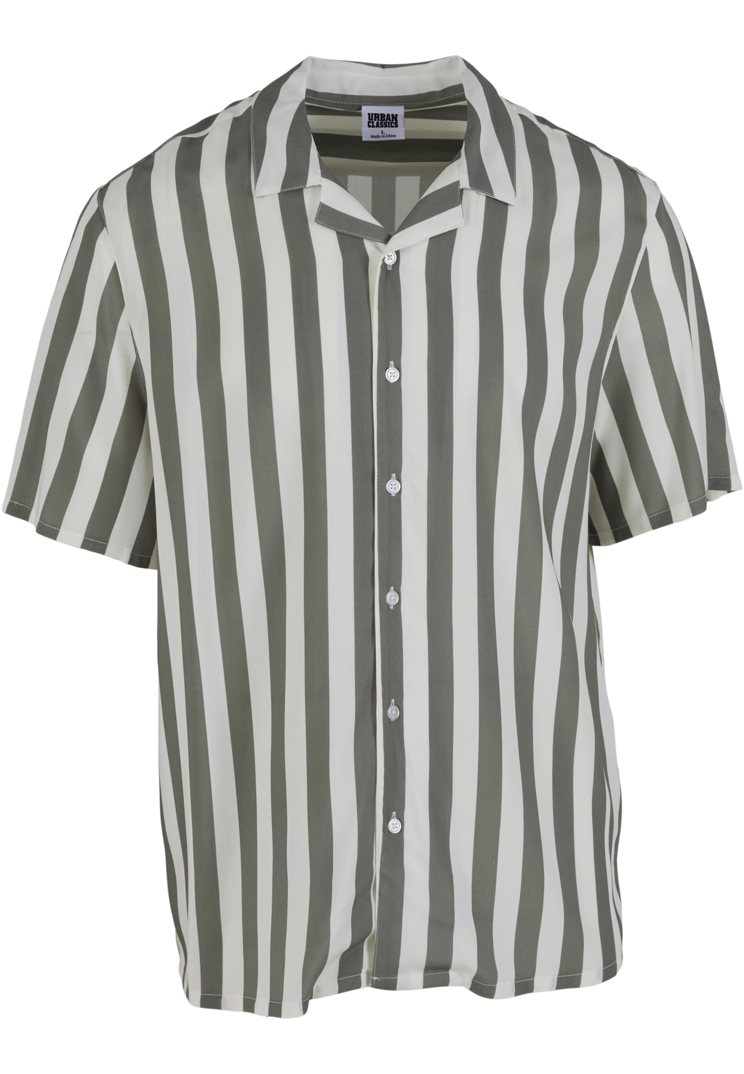 Urban Classics Camicia Viscose AOP Resort paleolive/offwhite