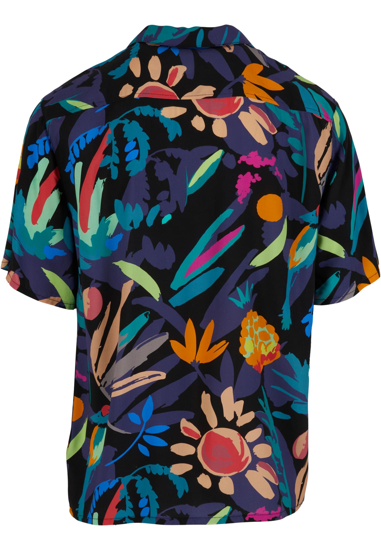 Urban Classics Camicia Viscose AOP Resort blackfruity