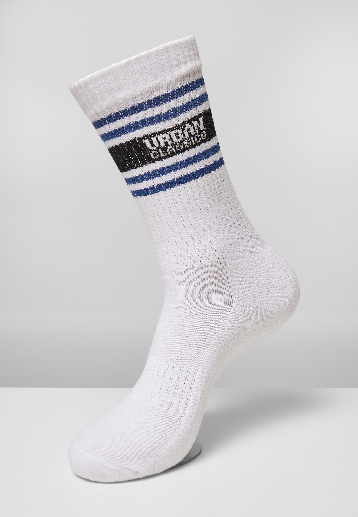Urban Classics Calze Logo Stripe white+blue+green+neonyellow