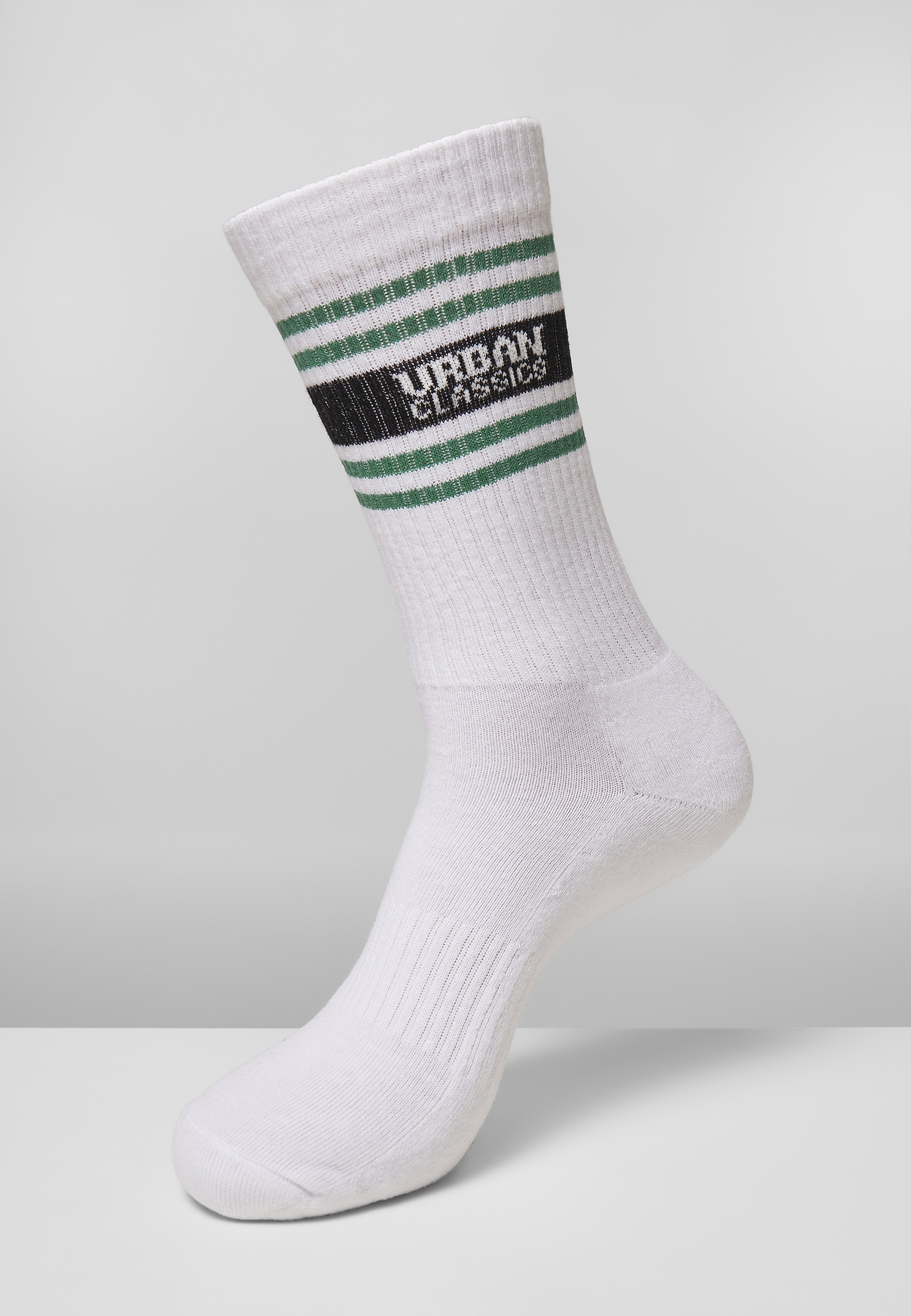 Urban Classics Calze Logo Stripe white+blue+green+neonyellow
