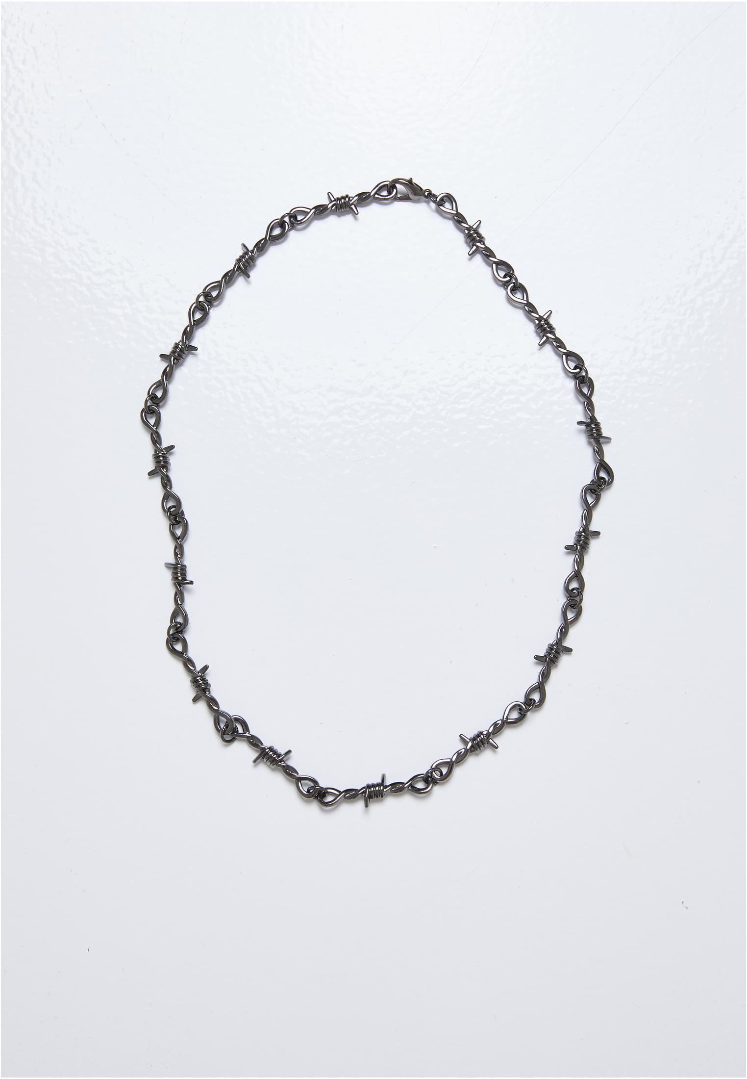 Barbed Wire Necklace Cuban Link Chain By Statement