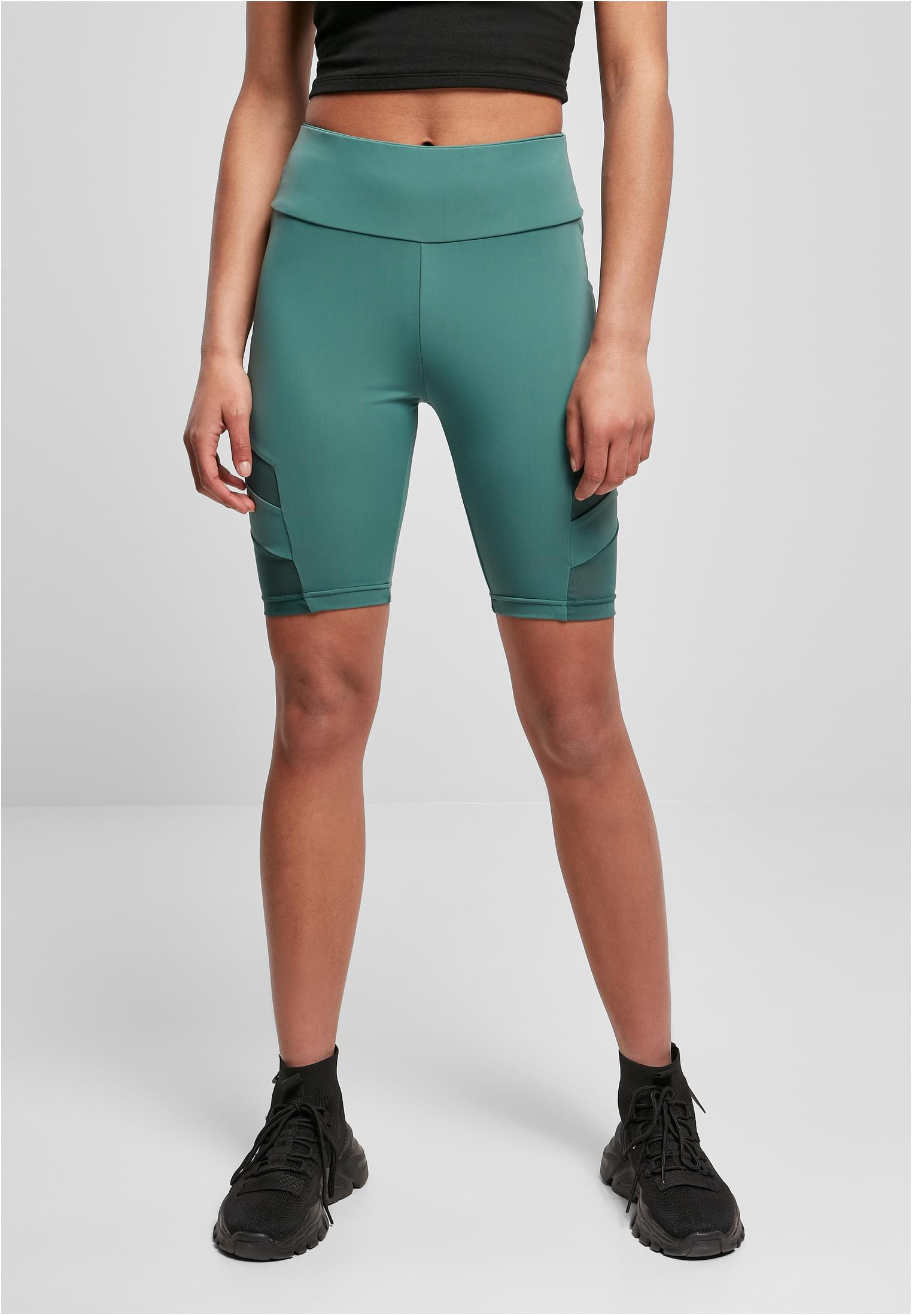 Urban Classics Pantaloncini High Waist Tech Mesh Cycle paleleaf