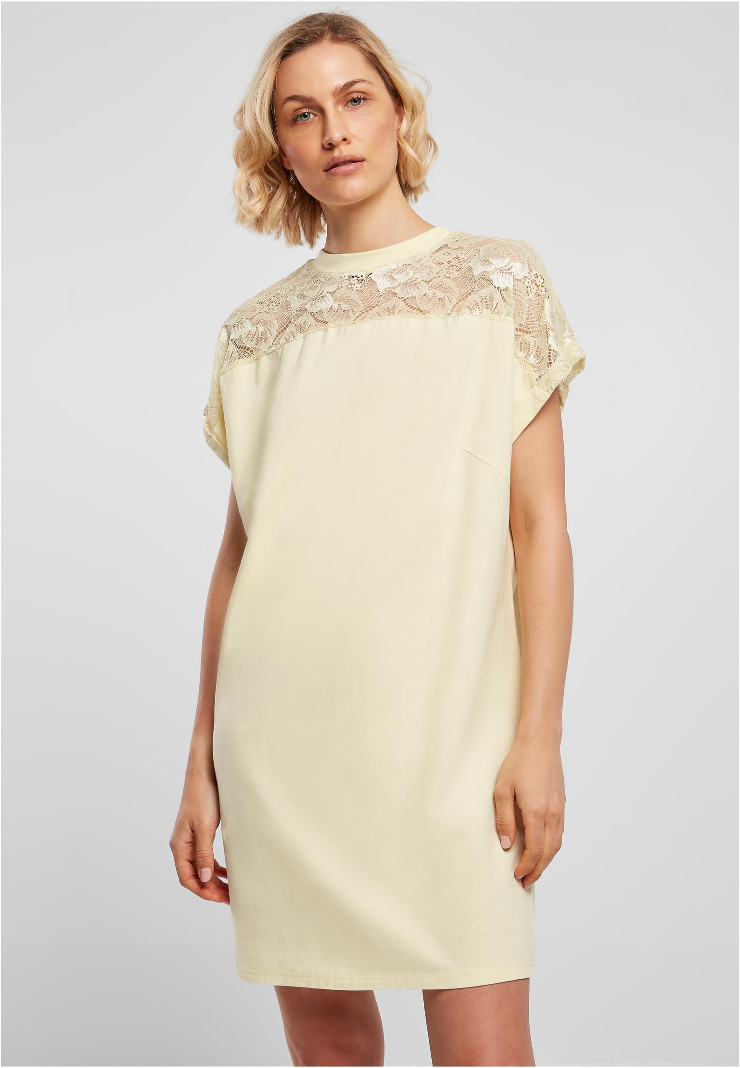 Urban Classics Maglietta Lace softyellow