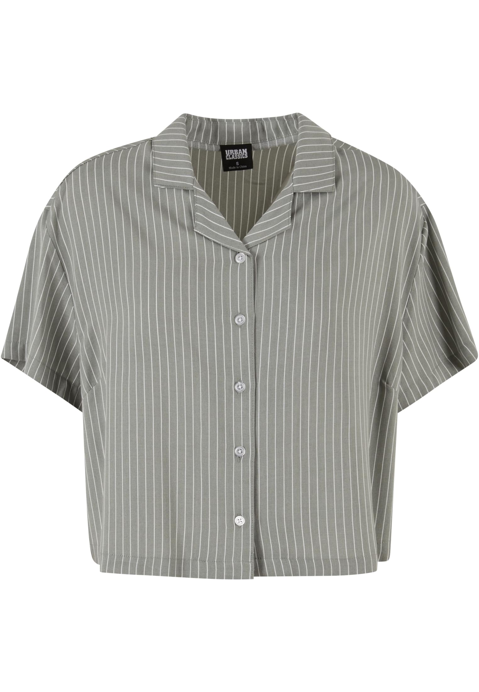 UC Ladies Camicia Viscose Resort paleolive/white